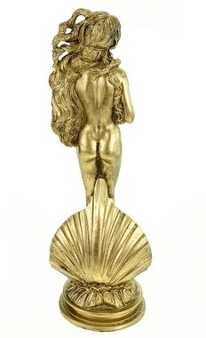 Kremers Schatzkiste Dekofigur Alabaster Aphrodite nach Boticcelli Figur gold Skulptur 41 cm Göttin der Liebe