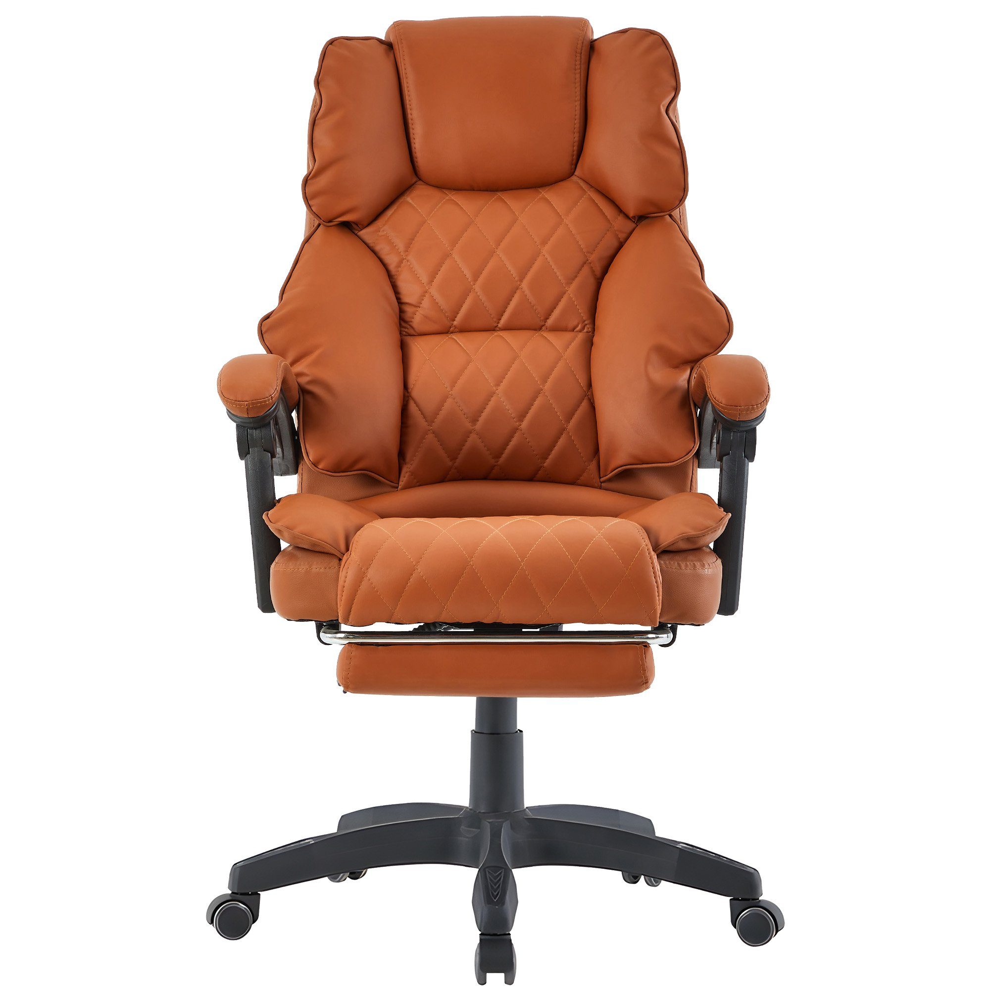 Lederoptik-Design im 3-Punkt-Armlehnen Bürostuhl Chefsessel TRISENS (1 Hector Schwarz-Rot Stück), Office Home Chair mit