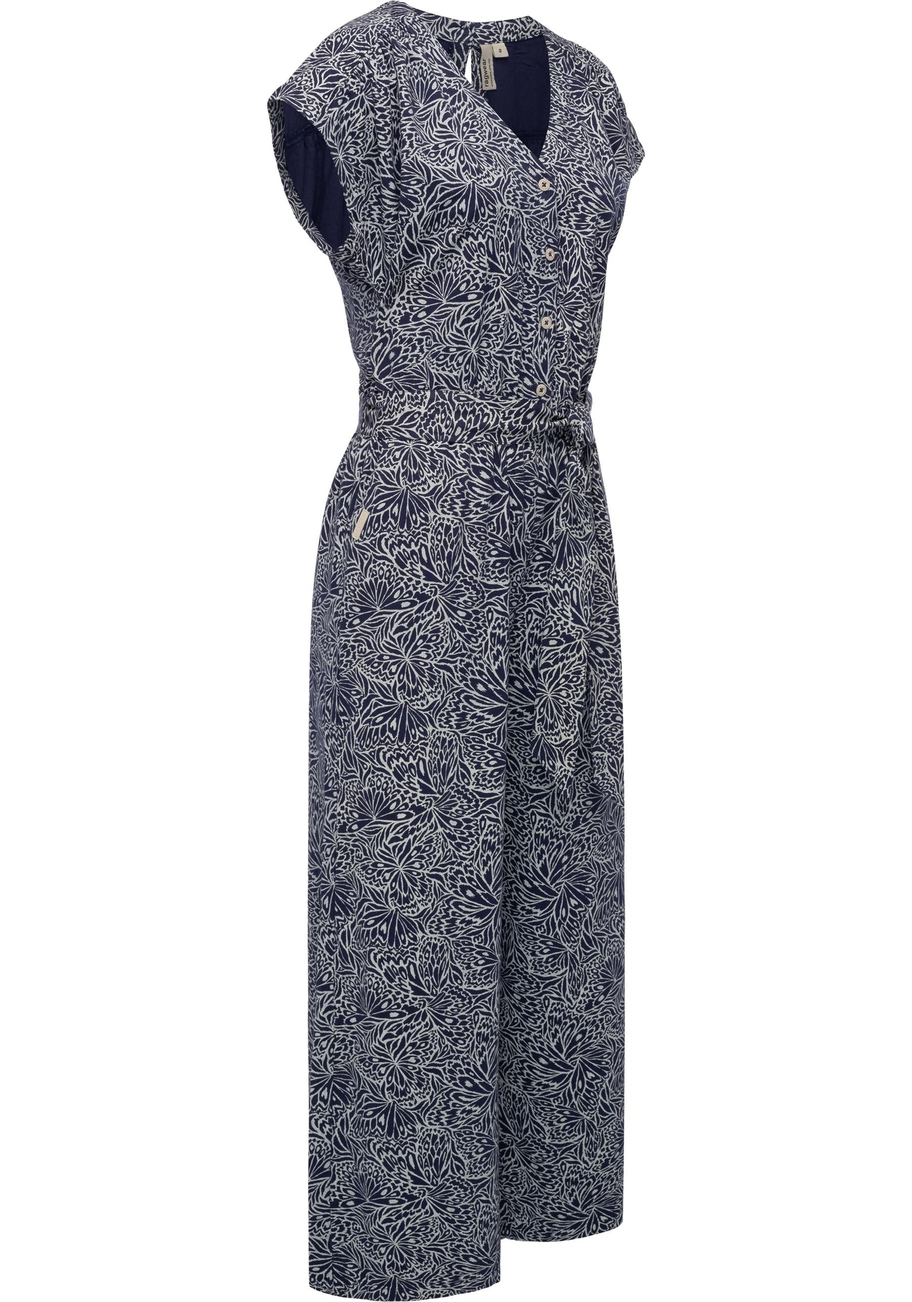 Ragwear Jumpsuit "Glina Print", Langer Damen Overall mit Bindegürtel an der günstig online kaufen