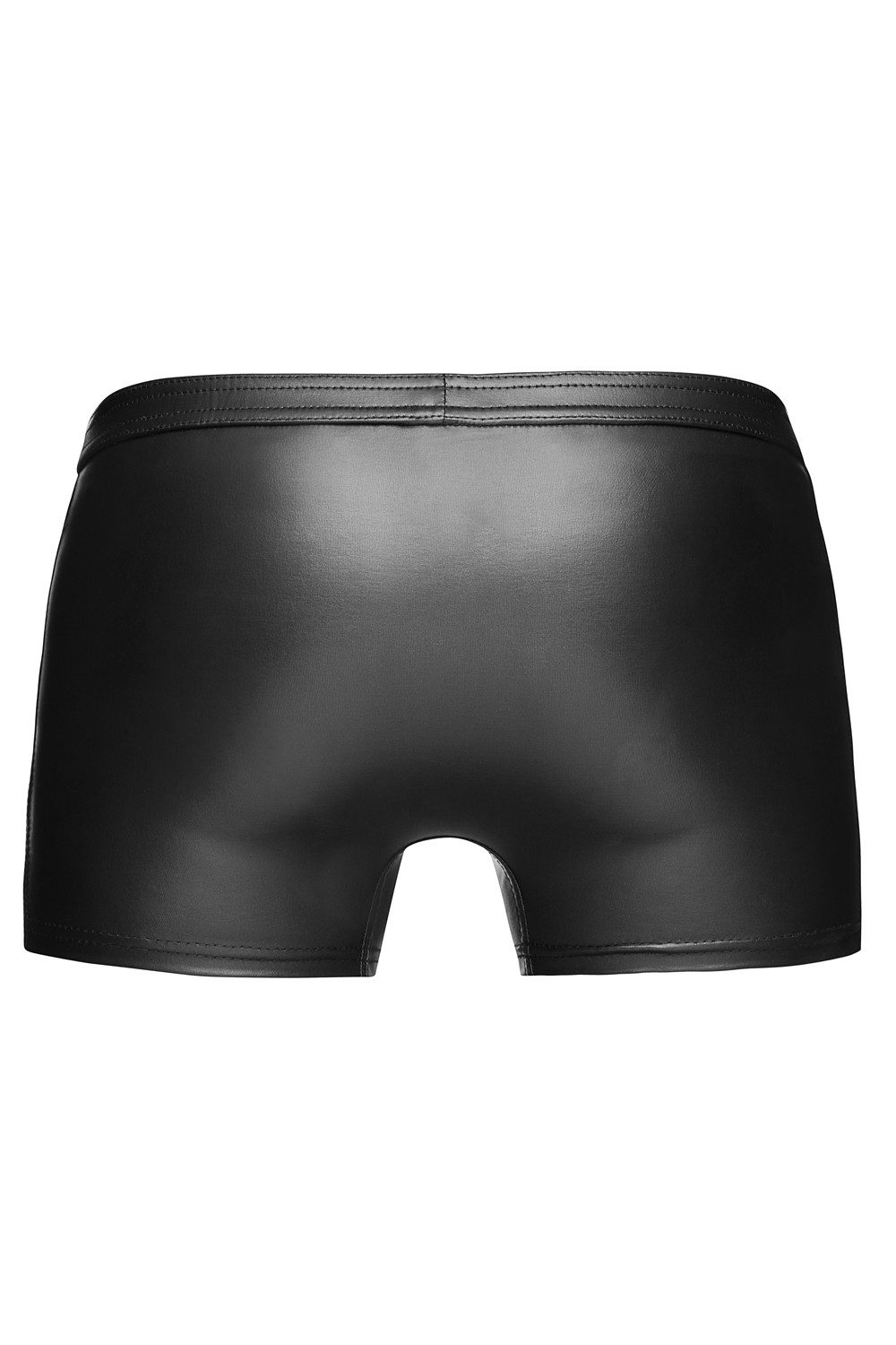 Noir Handmade Men String Schwarzer Herren wetlook Short kurze Männer Hose mit Reißverschluss