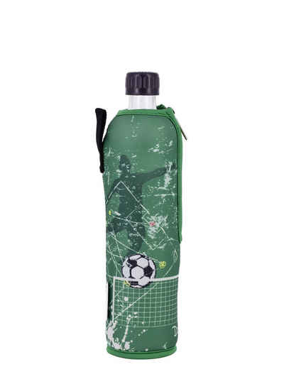 Dora's Trinkflasche Glasflasche mit Neoprenbezug Fußball 500 ml, 500 ml