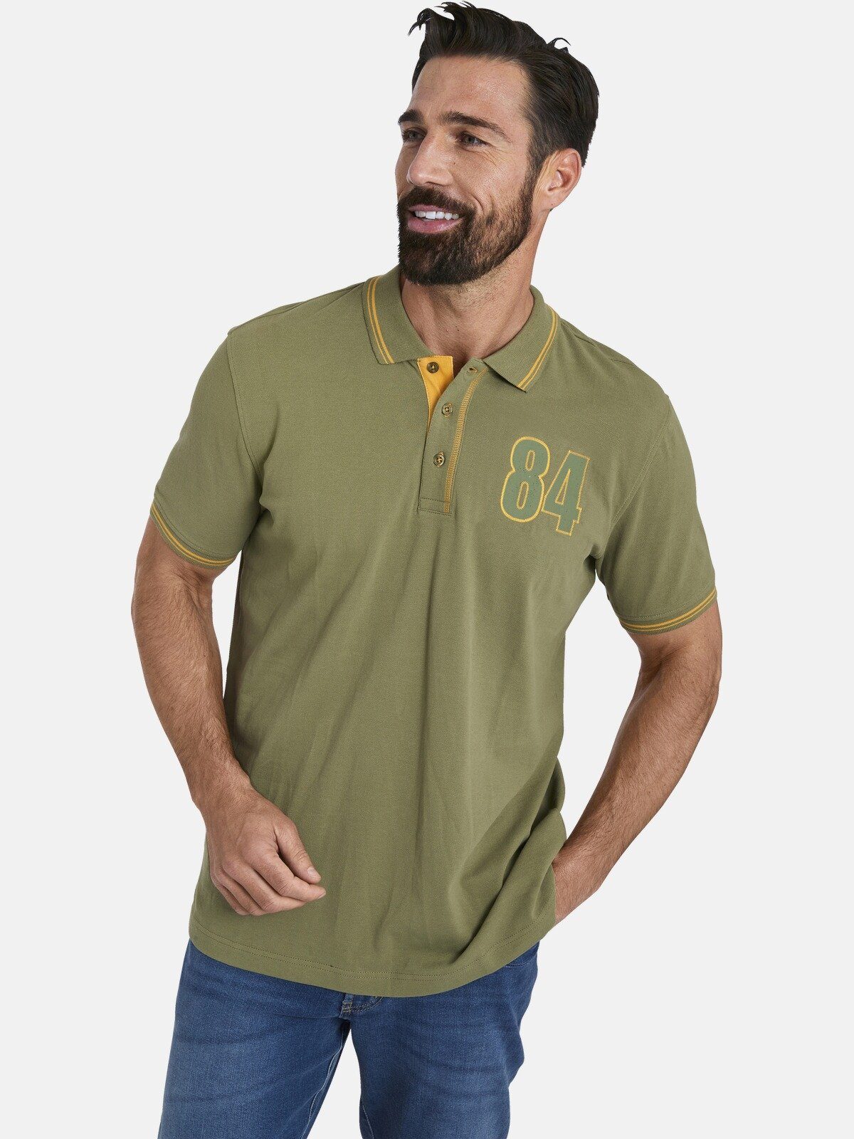 Jan Vanderstorm Poloshirt BERAU mit Kontrastkragen