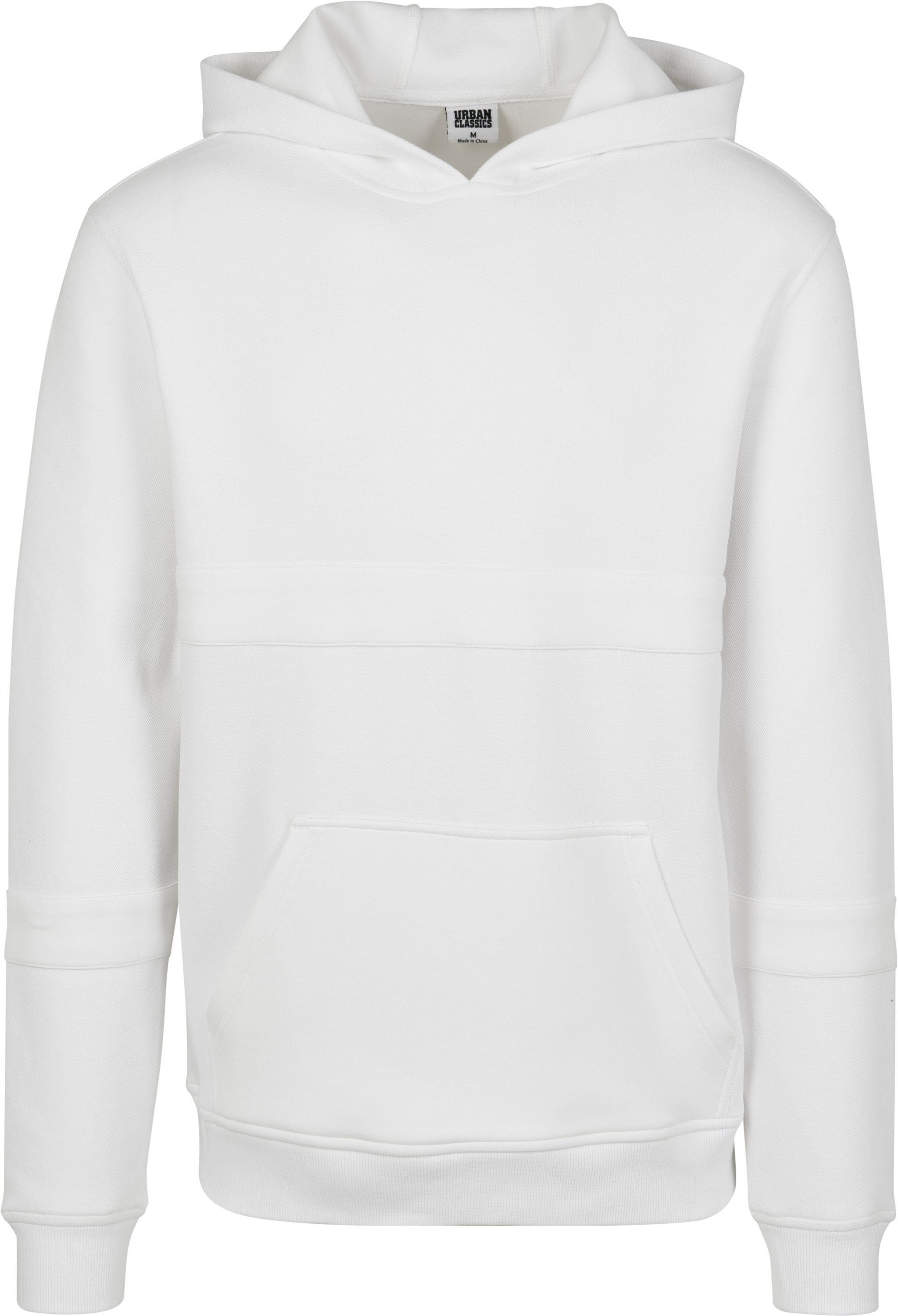 URBAN CLASSICS Sweater Herren Heavy Pique Hoody (1-tlg) white