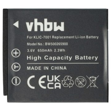 vhbw kompatibel mit Jay-Tech Videoshot Full HD10 Kamera-Akku Li-Ion 650 mAh (3,6 V)