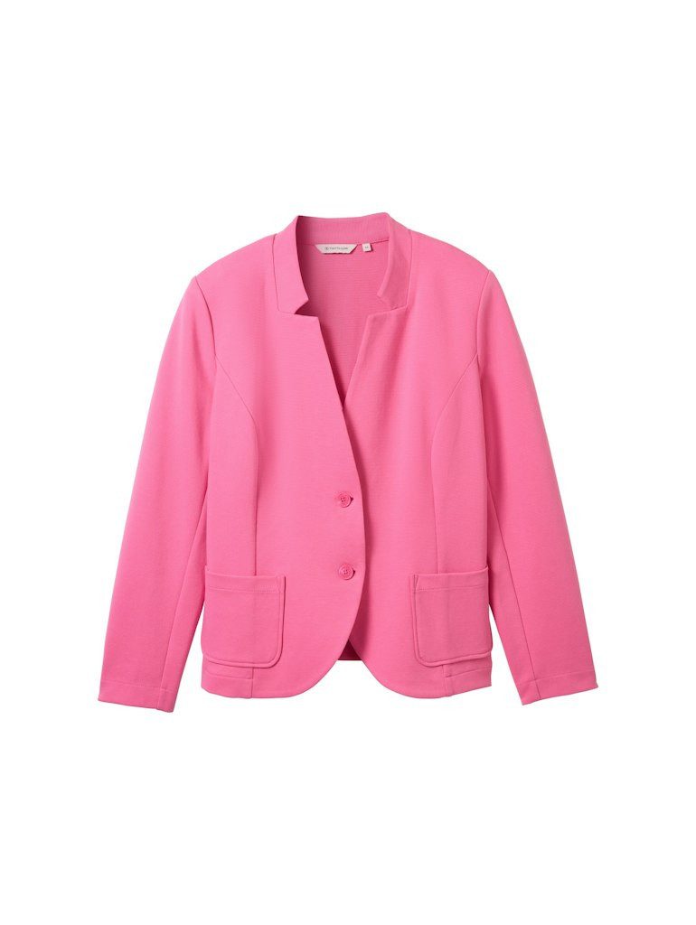 TOM TAILOR Blusenblazer pink Nachhaltige Baumwollmischung mit Ottoman-Struktur