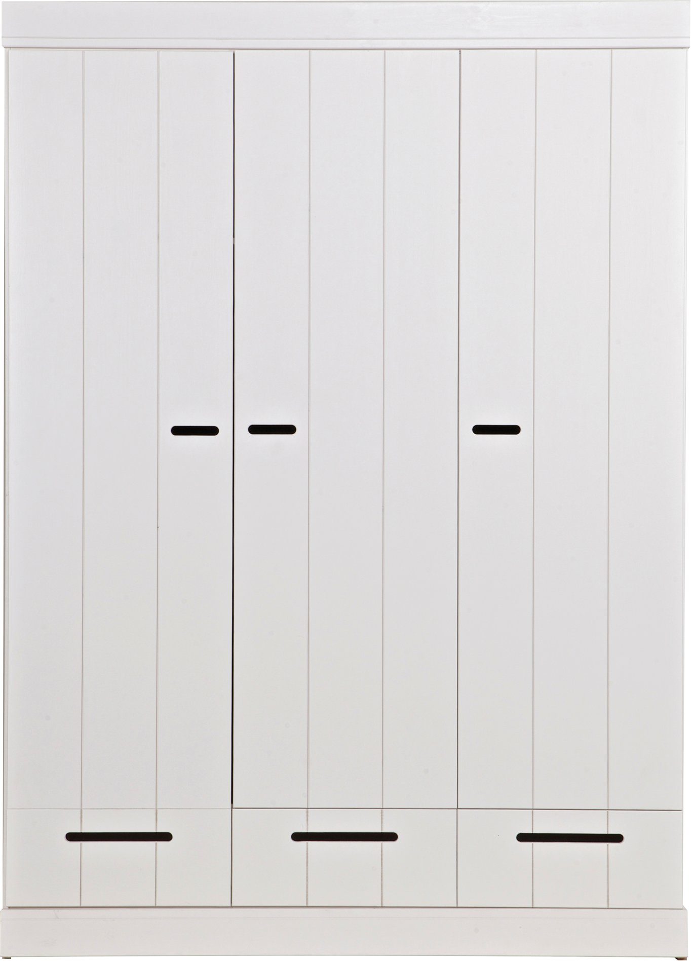 WOOOD Kleiderschrank Connect Garderobenschrank, Mehrzweckschrank mit Schubkästen mit Kleiderstange, Breite 94 cm x Höhe 195 cm