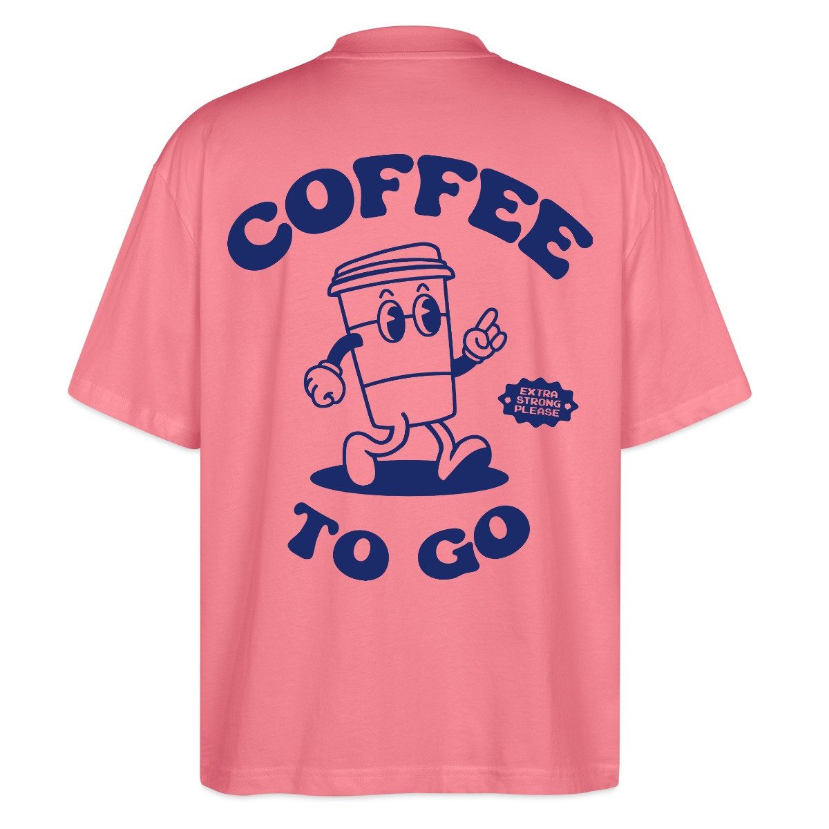 T-Shirt Coffee To Go Illustration Retro Oversize Unisex T-Shirt