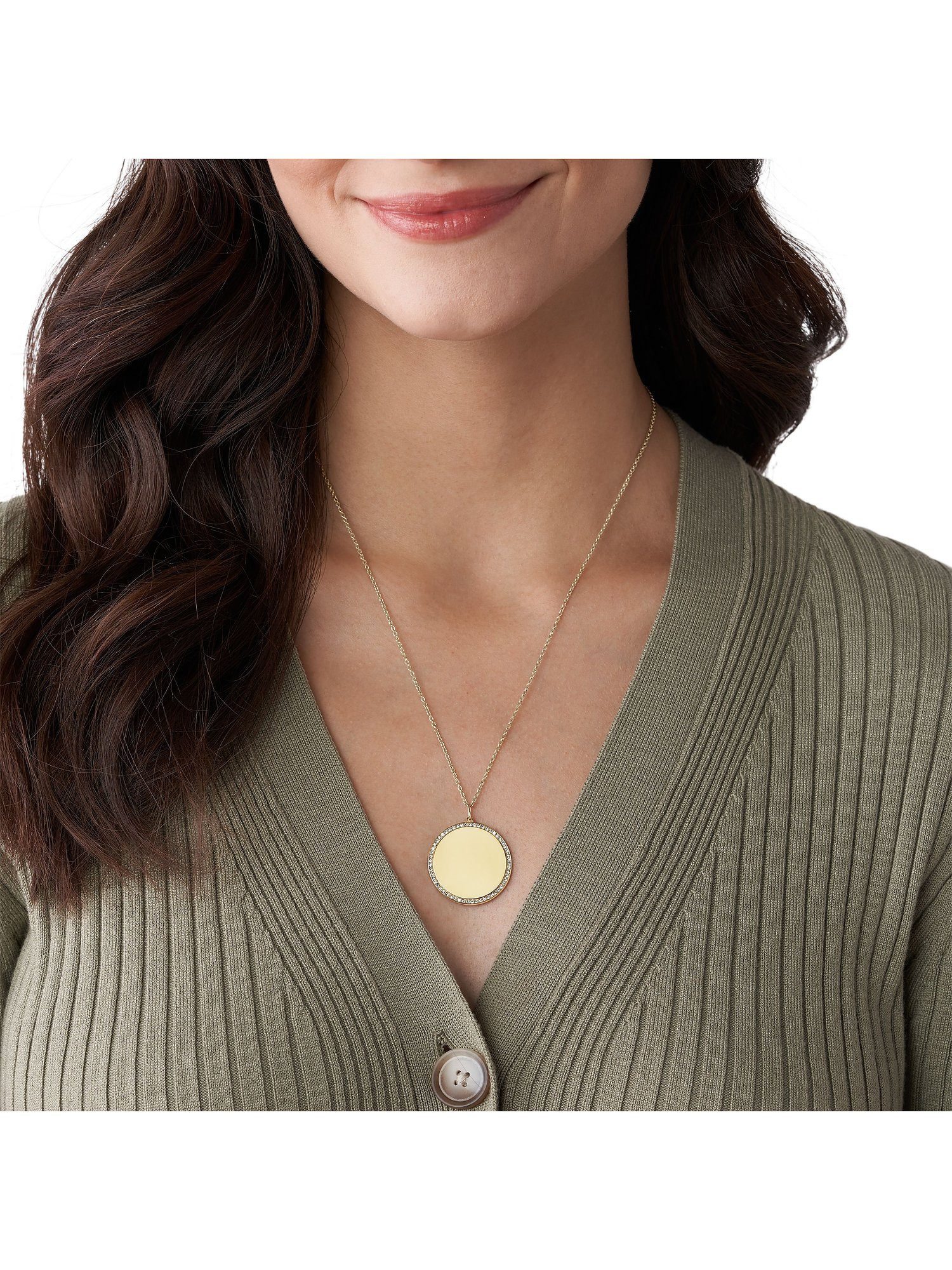 Fossil Collier Fossil Damen-Kette Edelst...