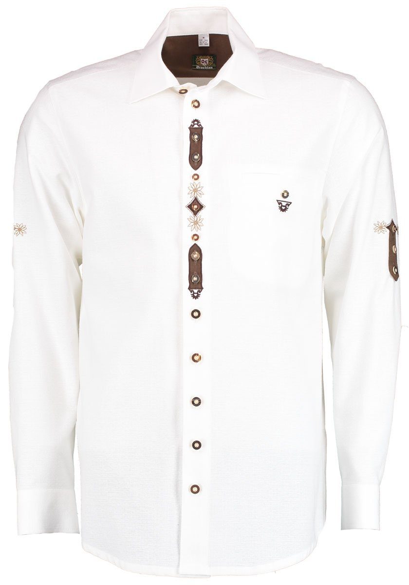 OS Trachten Trachtenhemd Mutai Herren Langarmhemd mit Haifischkragen günstig online kaufen
