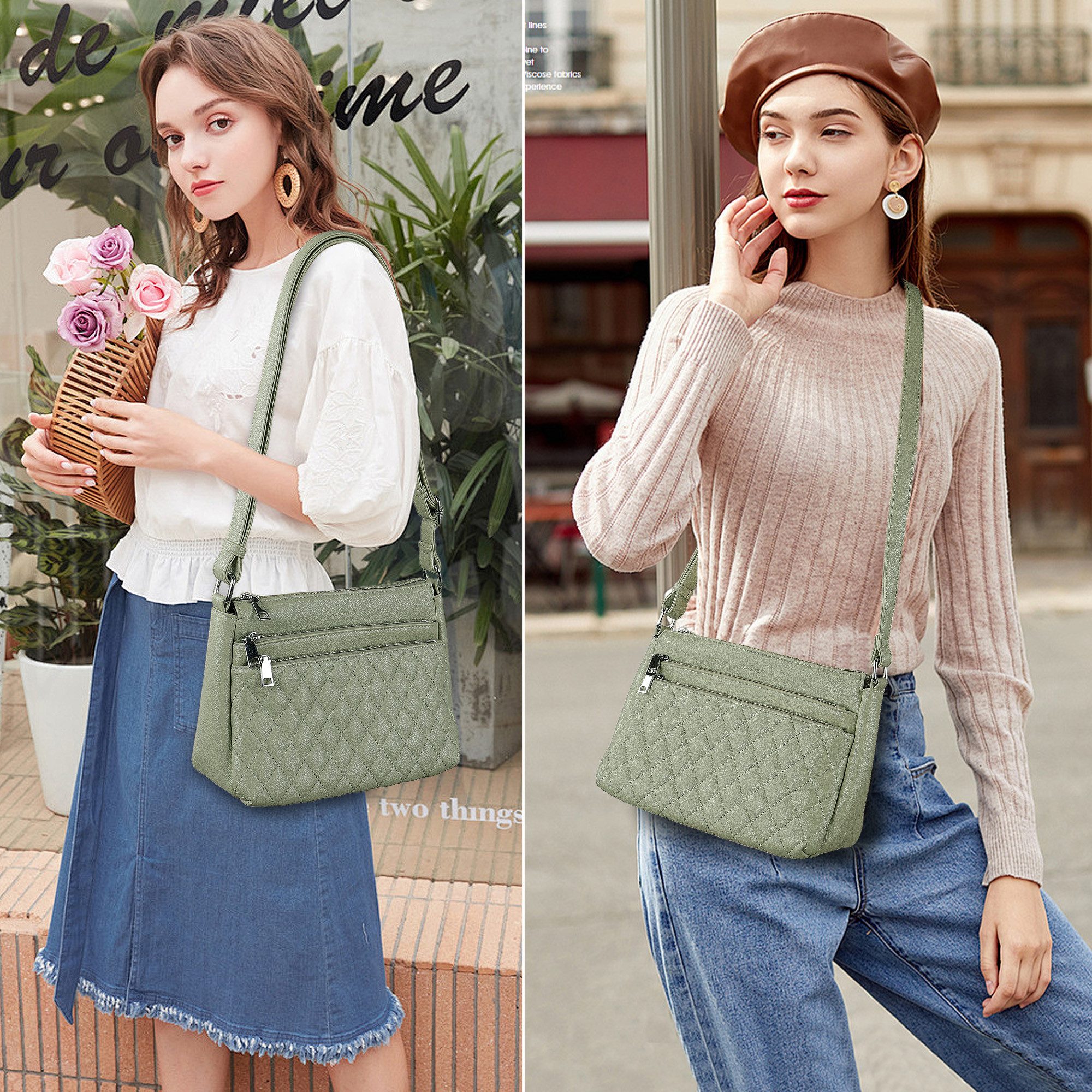 TAN.TOMI Umhängetasche Mittelgroß Kreuztasche Damen Retro Mode Handtasche, günstig online kaufen
