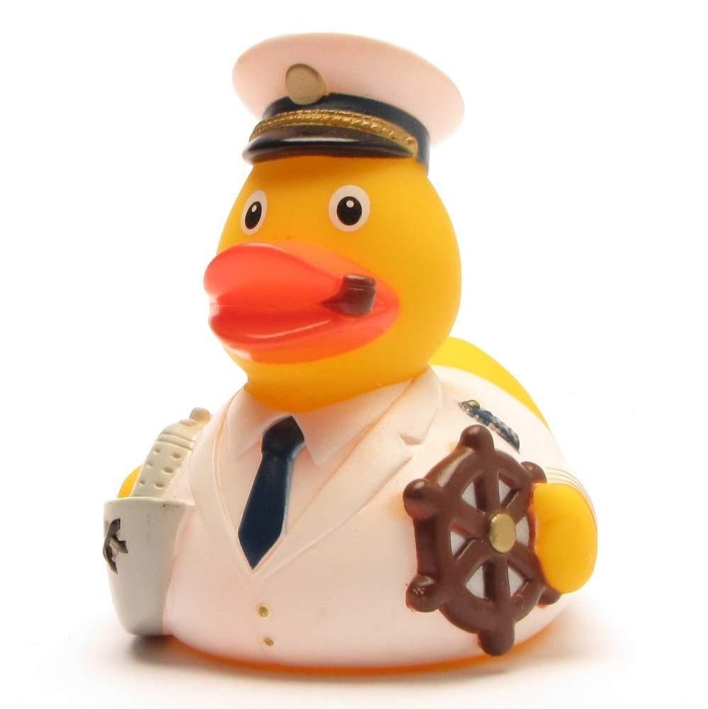 Duckshop Badespielzeug Kapitän Badeente - Quietscheente | Badewannenspielzeug