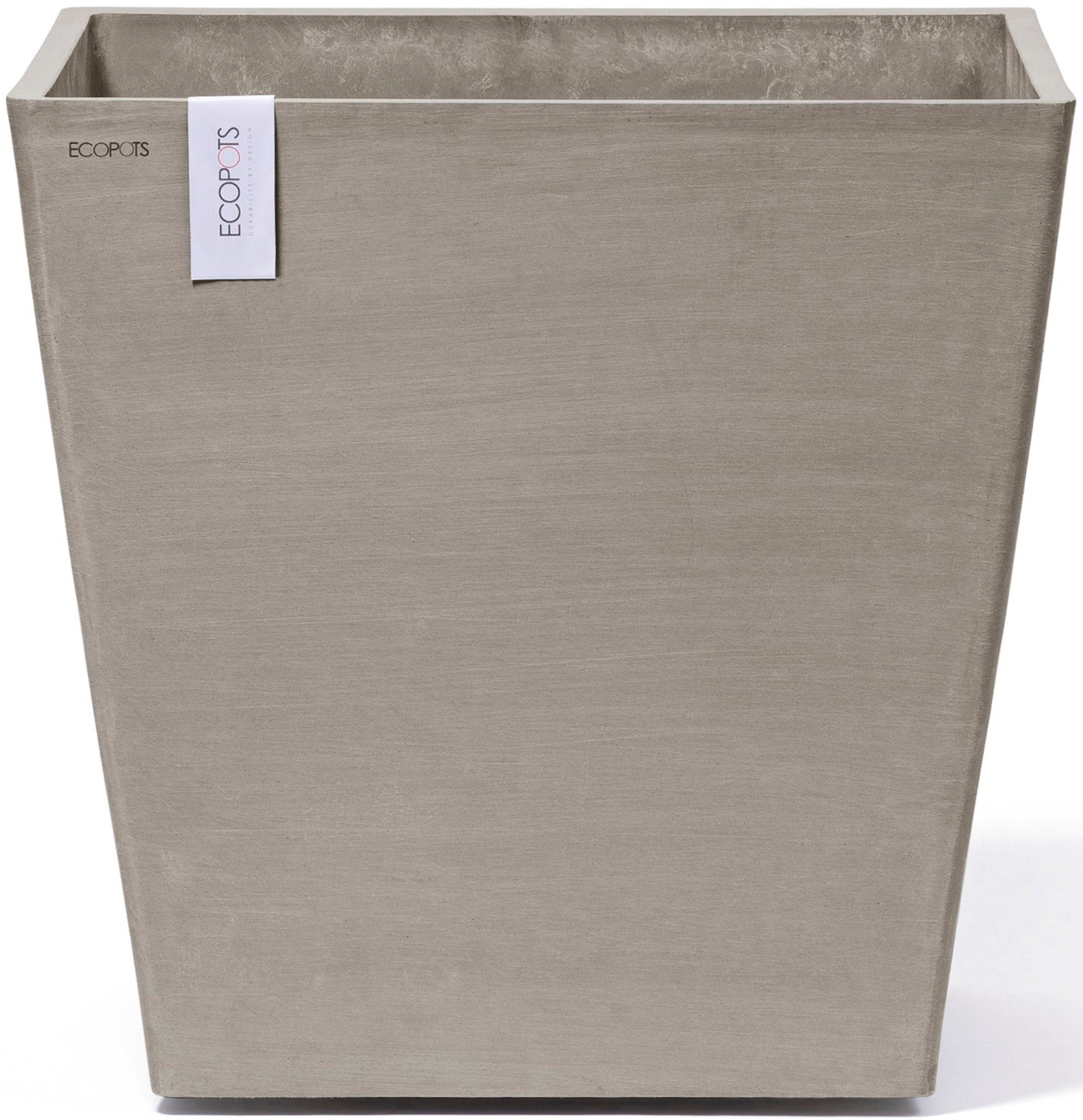 ECOPOTS Blumentopf Rotterdam mit Rollen 50 Taupe, für innen und außen: fros günstig online kaufen