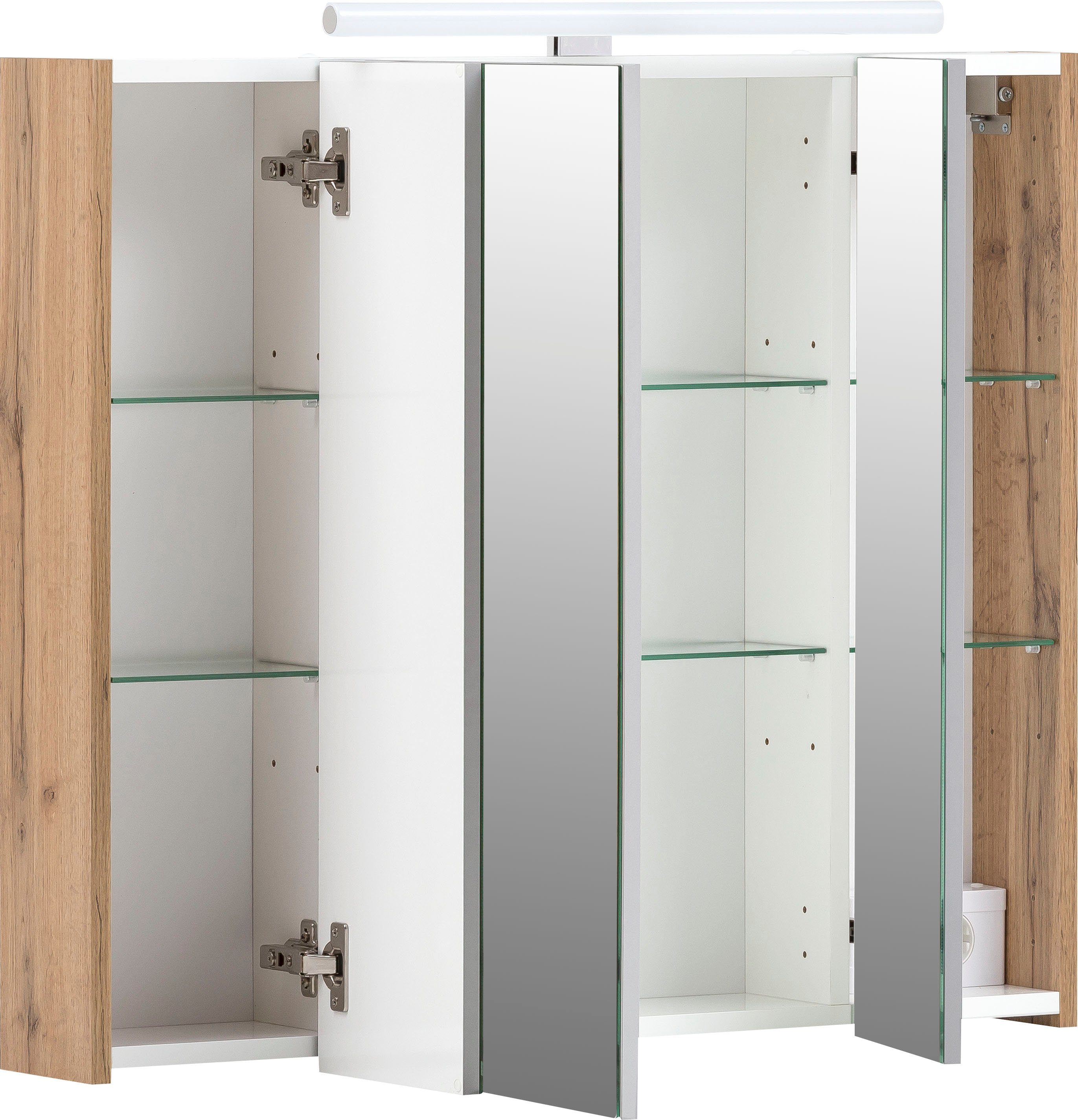 Schildmeyer Spiegelschrank Duo, Spiegelschrank, Made in Germany, B: 80 cm Solide Verarbeitung - Dieses Produkt ist in Deutschland gefertigt