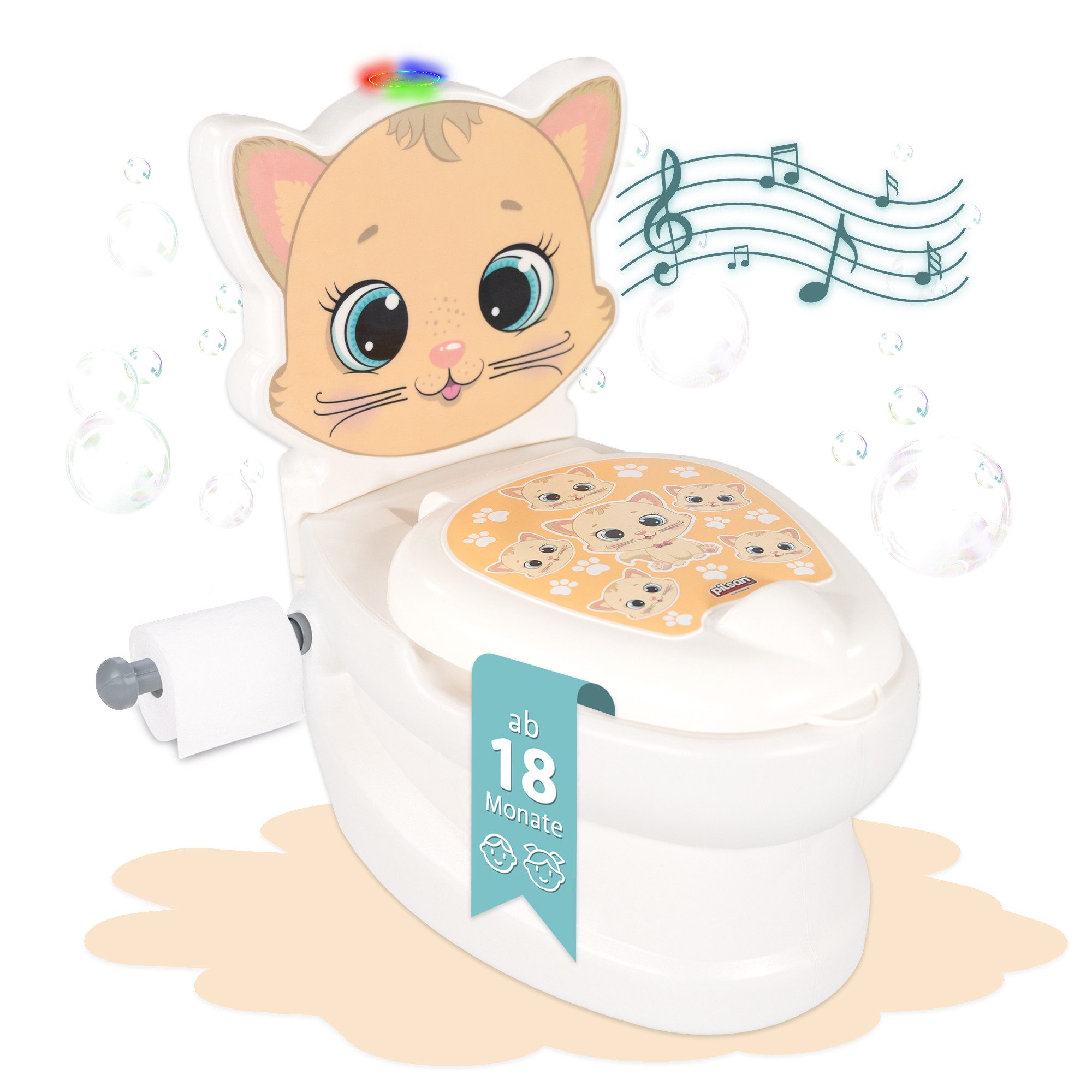 Lemodo Töpfchen Töpfchen mit Spülgeräusch und verschiedenen Tiermotiven