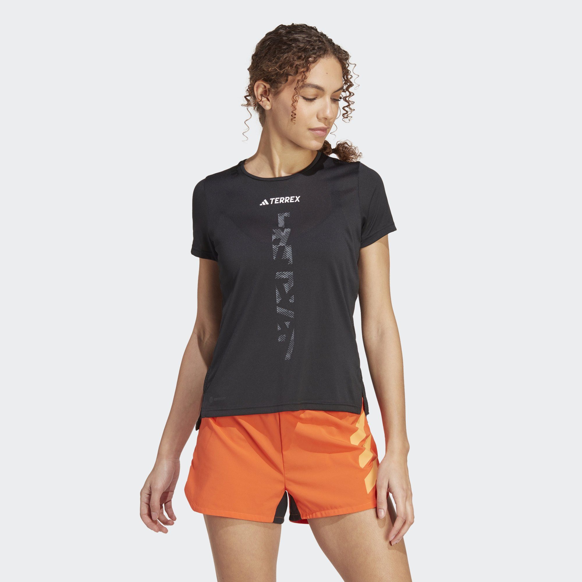 adidas T-Shirt RUNNING AGRAVIC Black TERREX T-SHIRT TERREX TRAIL