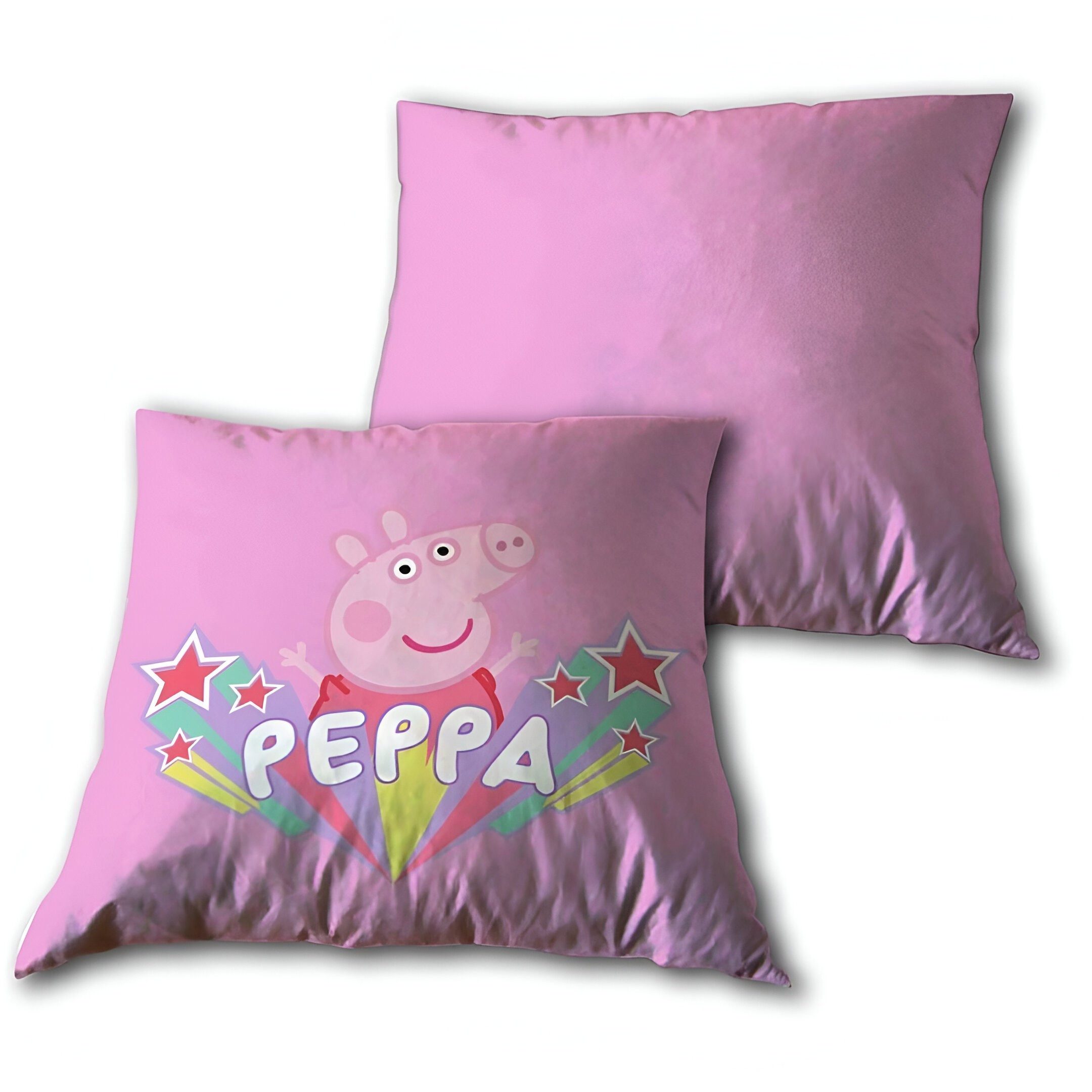 Peppa Pig Dekokissen Peppa Wutz Pig Einhorn Velours Kissen Dekokissen 35x35 cm