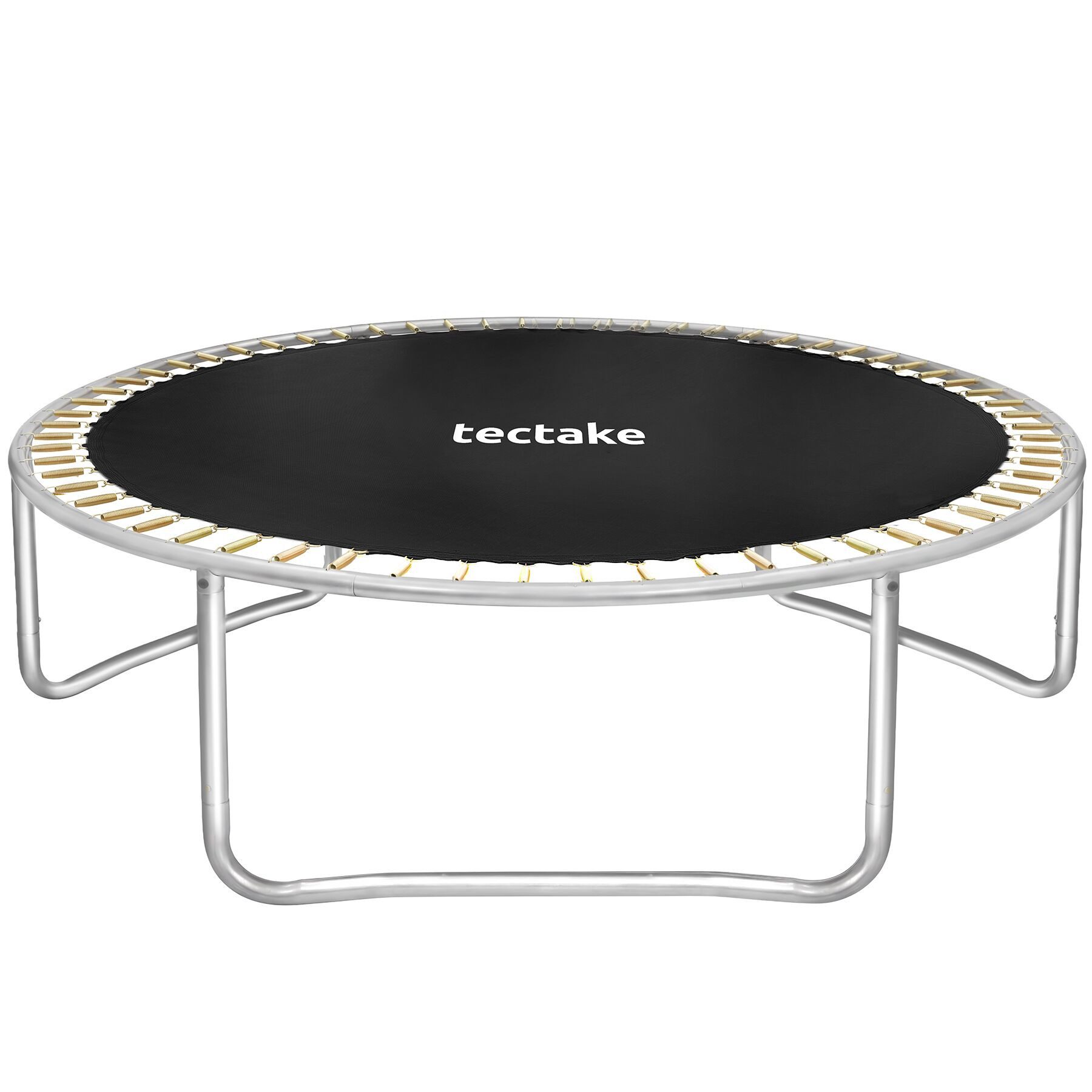 tectake Gartentrampolin Kindertrampolin mit Einstiegsleiter und Sicherheitsnetz Ø 305 cm, (Outdoortrampolin Jumpy, in schwarz/blau), GS zertifiziert, Randabdeckung, reißfestes Sprungtuch