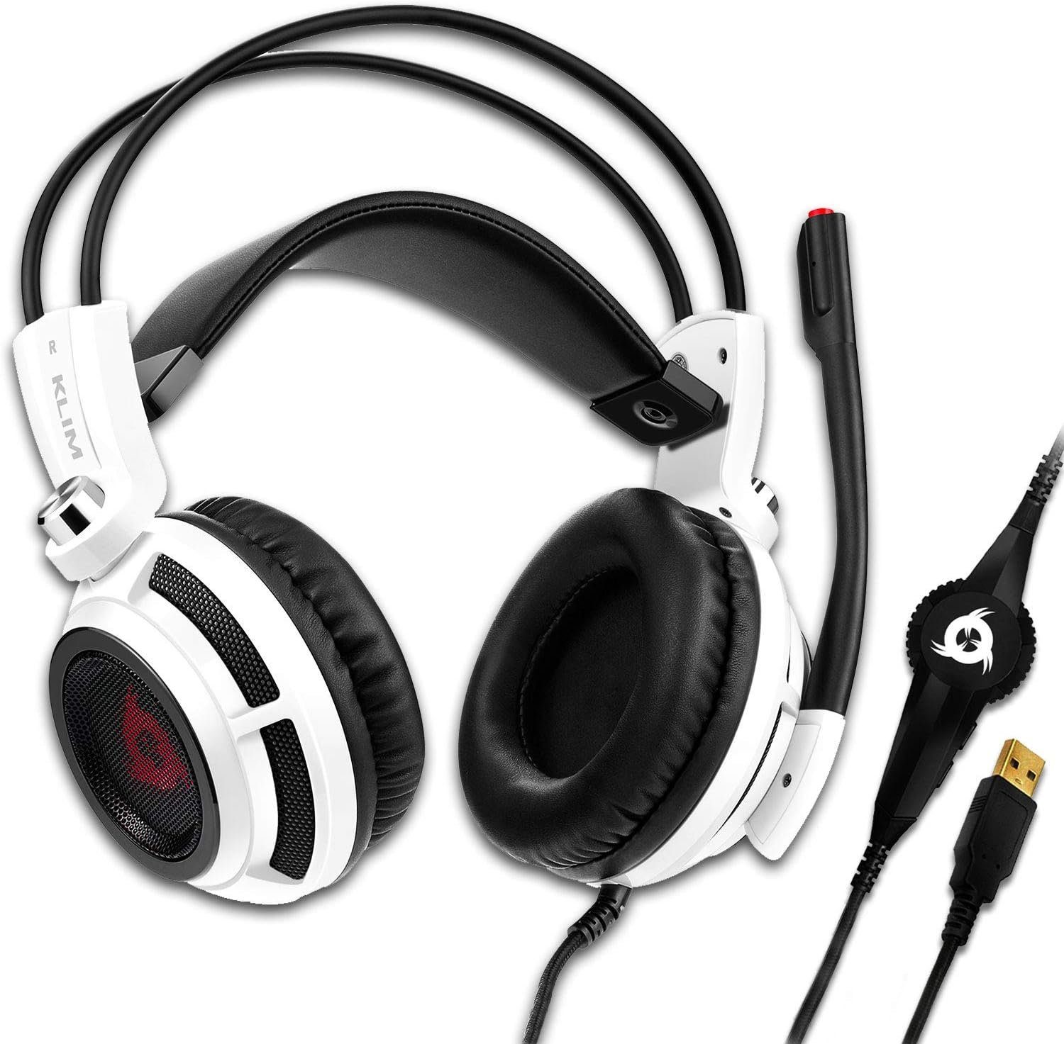 mit Surround-Sound Gaming-Headset KLIM – Hochqualitativer Gamer Integrierte (Headset Klang) 7.1 – Headset Vibrationen, Micro