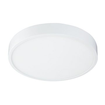 Globo LED Deckenleuchte, LED-Leuchtmittel fest verbaut, Neutralweiß, LED Decken Lampe Aluminium Leuchte Weiß Opal Dimmbar Bade Zimmer