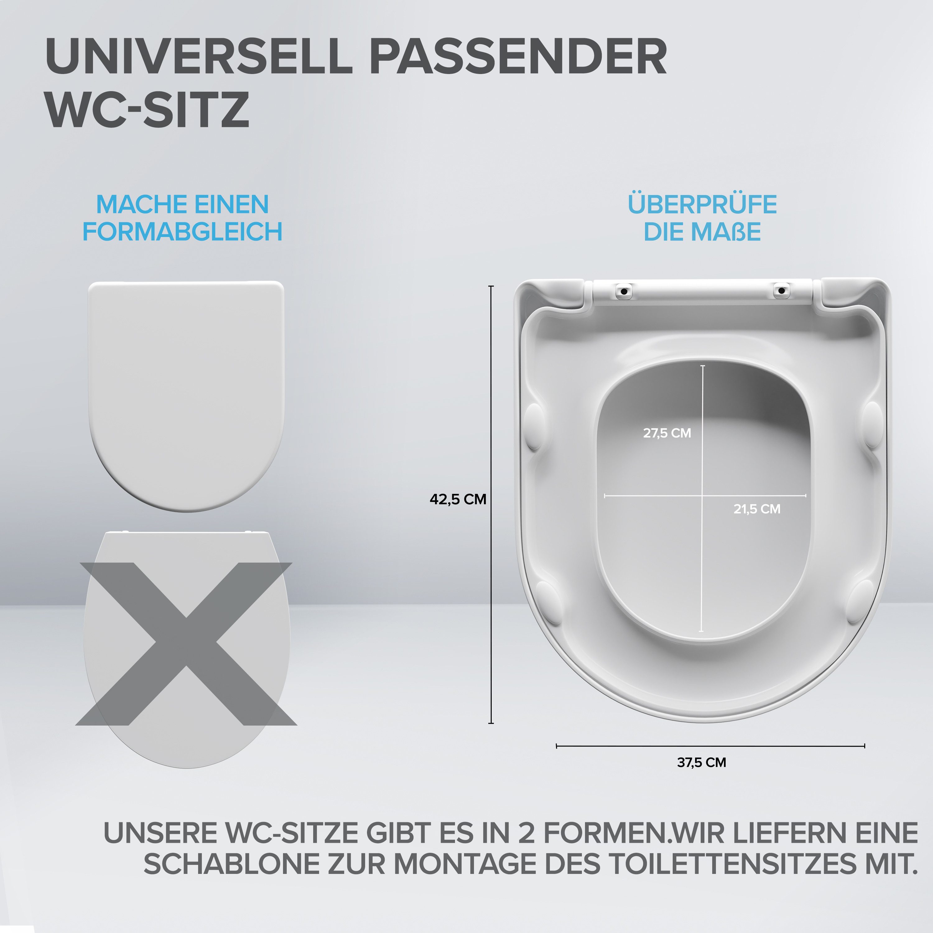 ovimar WC-Sitz (1-St), aus Duroplast in Weiß zur