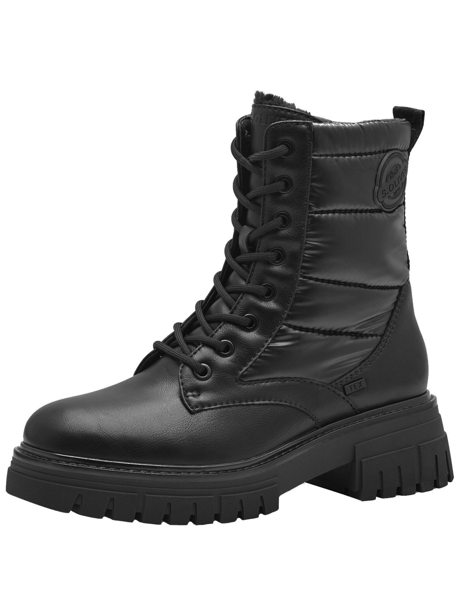 s.Oliver Сапогиette Lederimitat/Textil Schnürstiefelette