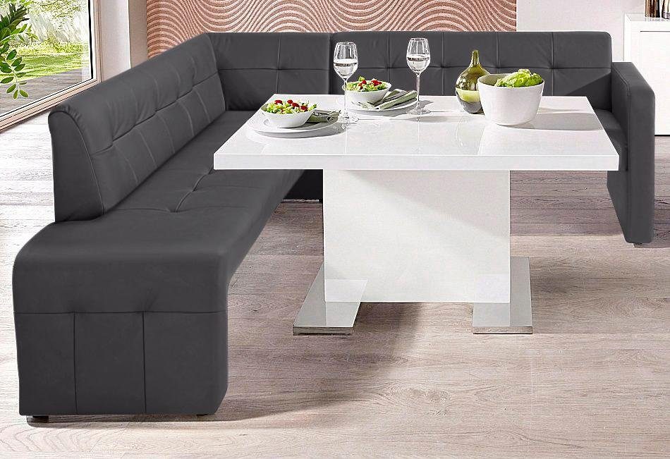 exxpo - sofa fashion Essbank Barista, bequem und elegant, hohe Bodenfreiheit, Eckbank Barista bequem und elegant, hochwertige Detailverarbeitung