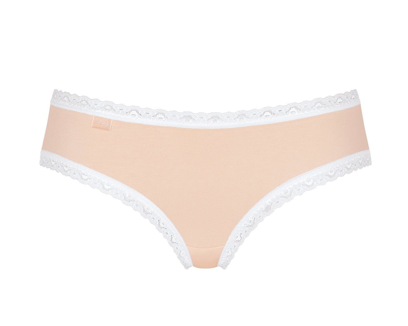 Sloggi Panty (Packung, 3-St) grau, Spitzeneinfassung weiß, rosé zarter mit
