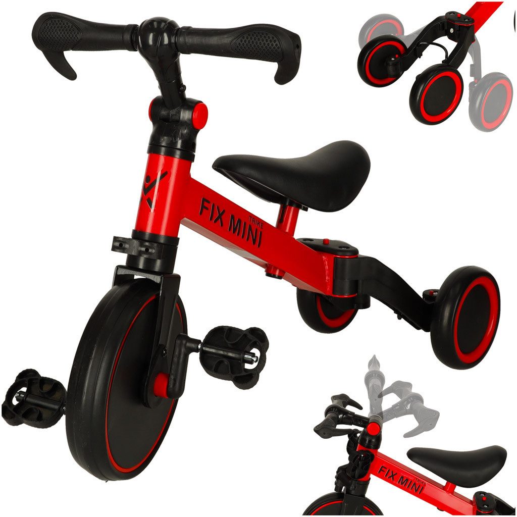 Ikonka Fahrrad-Laufrad Verstellbares 3-in-1 Dreirad für Kleinkinder mit Pedalen (Verstellbares Kinderfahrzeug für Lern- und Fahrspaß, 3-in-1 Dreirad mit Pedalen und Balance-Funktion für Kinder), 3-in-1 Dreirad, höhenverstellbar, Gleichgewichtstraining
