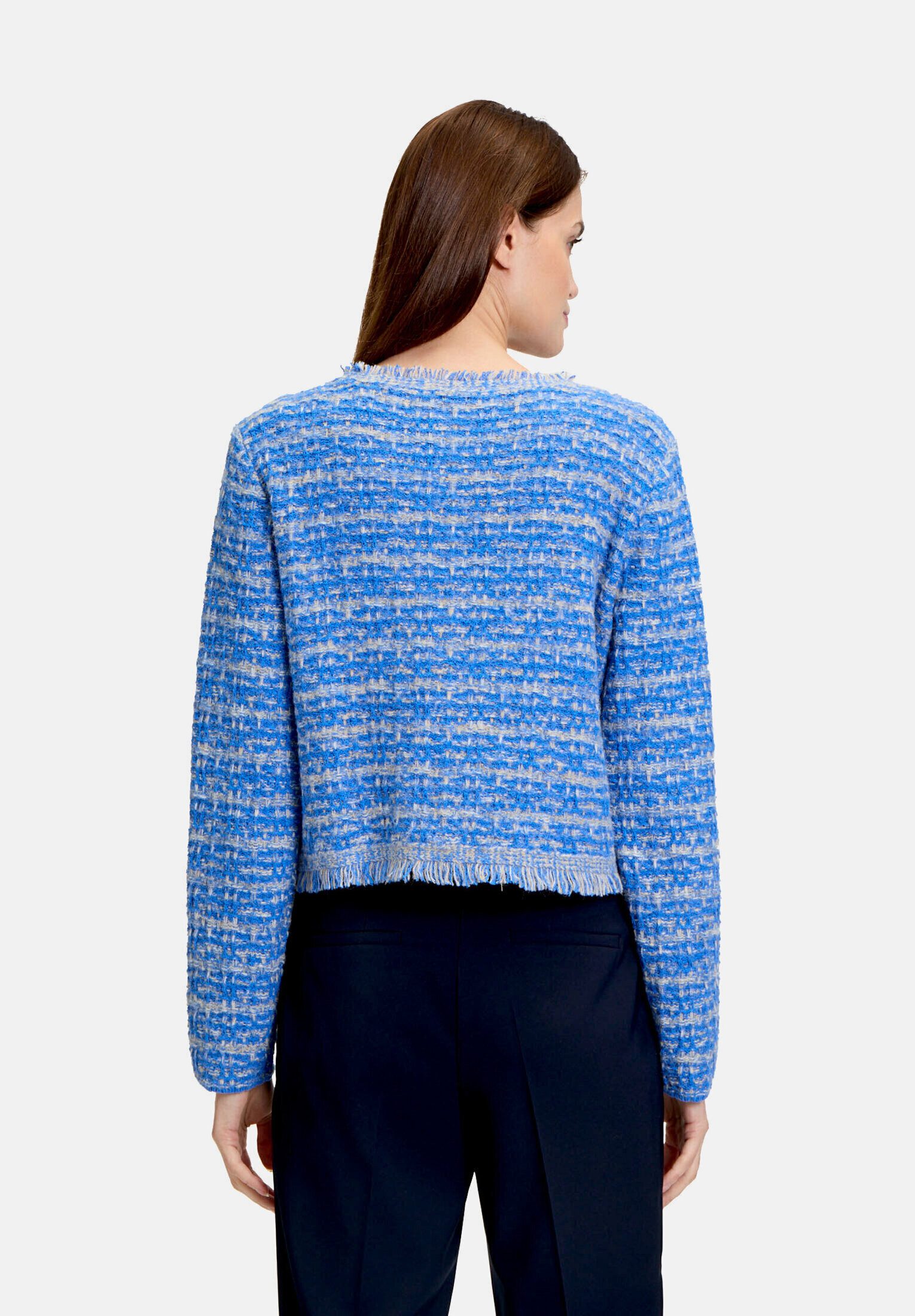 Betty Barclay Strickjacke Damen mit Fransen (1-tlg) Taschen