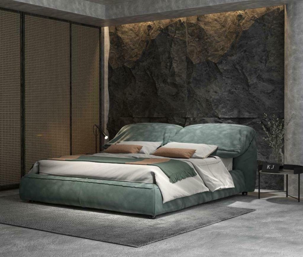 Bett 180x200cm JVmoebel Designer Schlazimmer Bett, Italienische Doppel Möbel