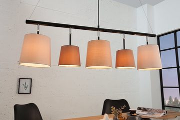 riess-ambiente Hängeleuchte LEVELS 100cm braun / beige, ohne Leuchtmittel, Wohnzimmer · Leinen · Esszimmer · Modern Design