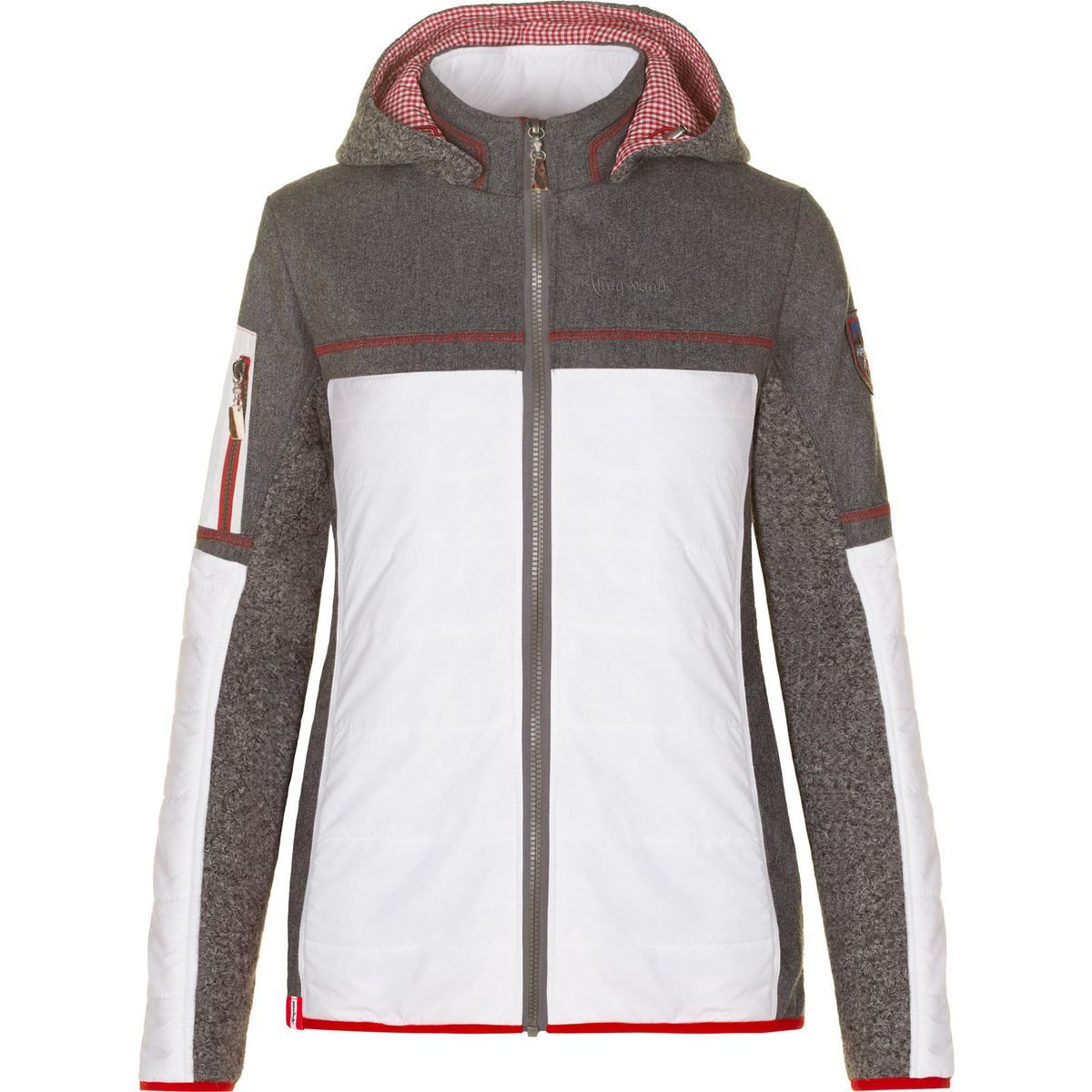 Almgwand Outdoorjacke Novystein Elegante Hybridjacke mit Loden, Strick und Microfaser für optimalen