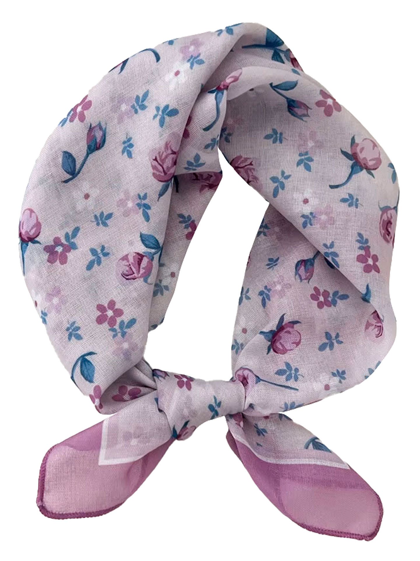 Halstuch Halstuch Damen klein Nickituch Sommer Baumwolle Blau Violett