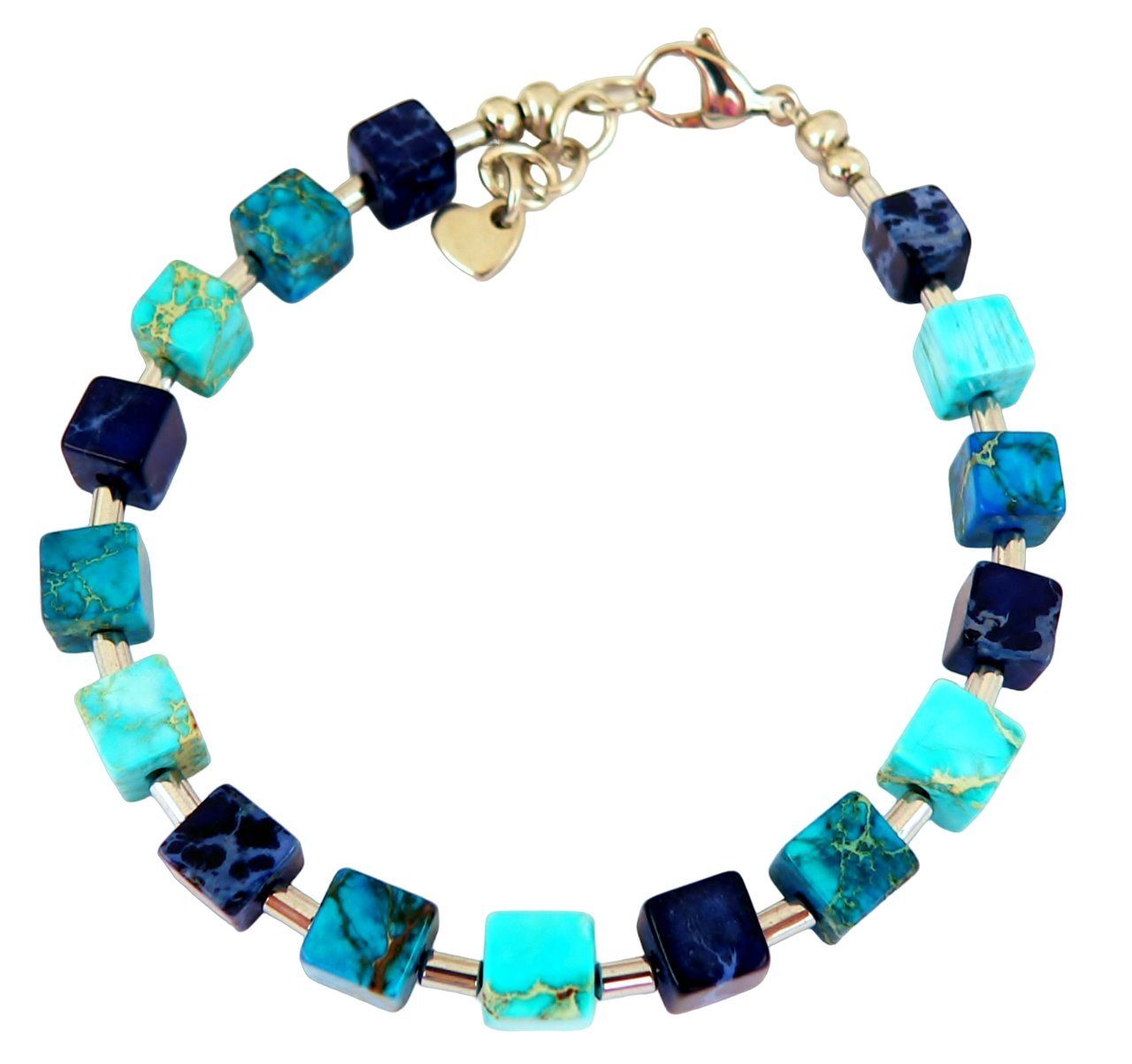 traumschmuck Armkette 213da Armband Schmuck-, Edelstein, Würfel, Jaspis, bl günstig online kaufen