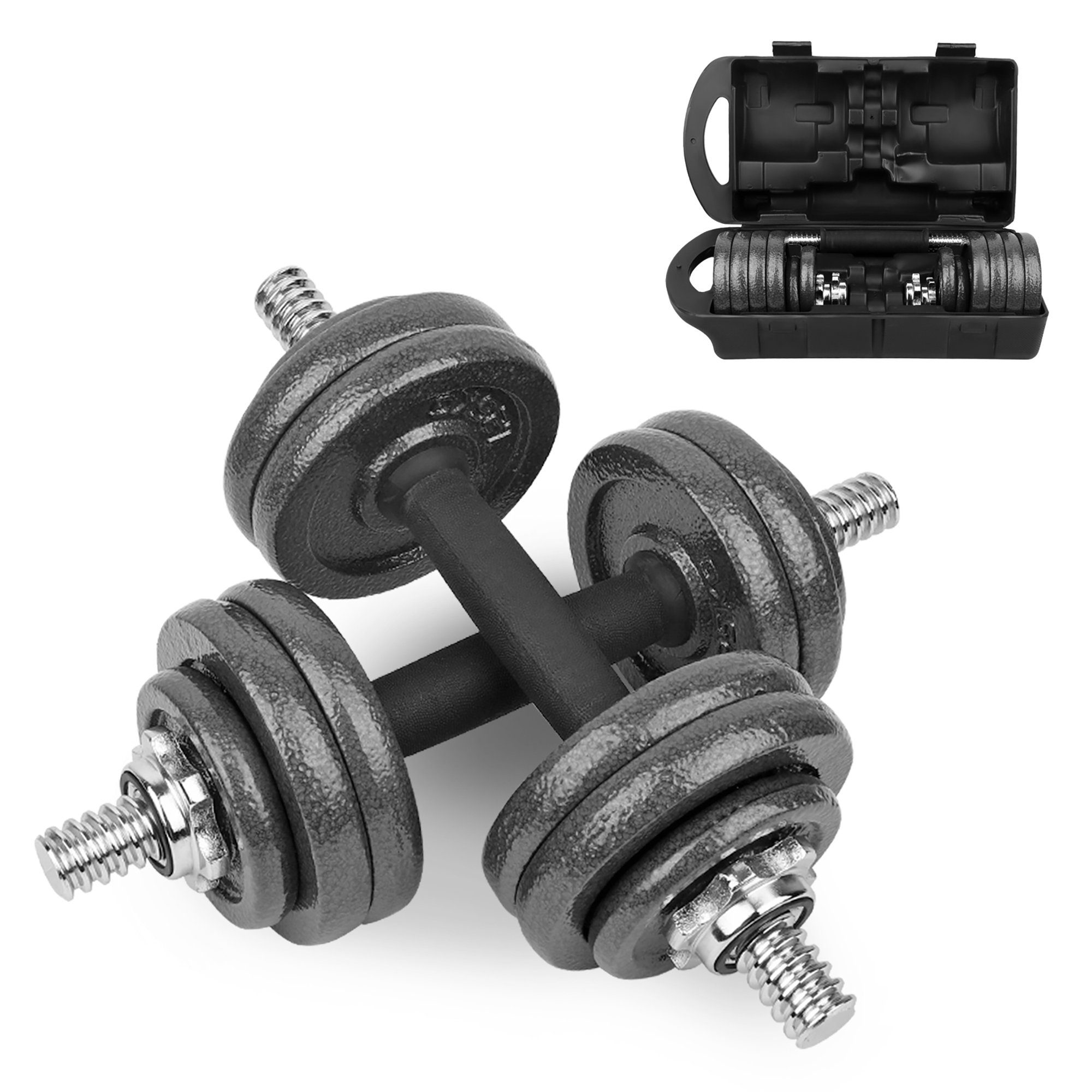 Hantel-Set »Kurzhantel Phil im Koffer 2er Set Gusseisen«, (15 kg ...
