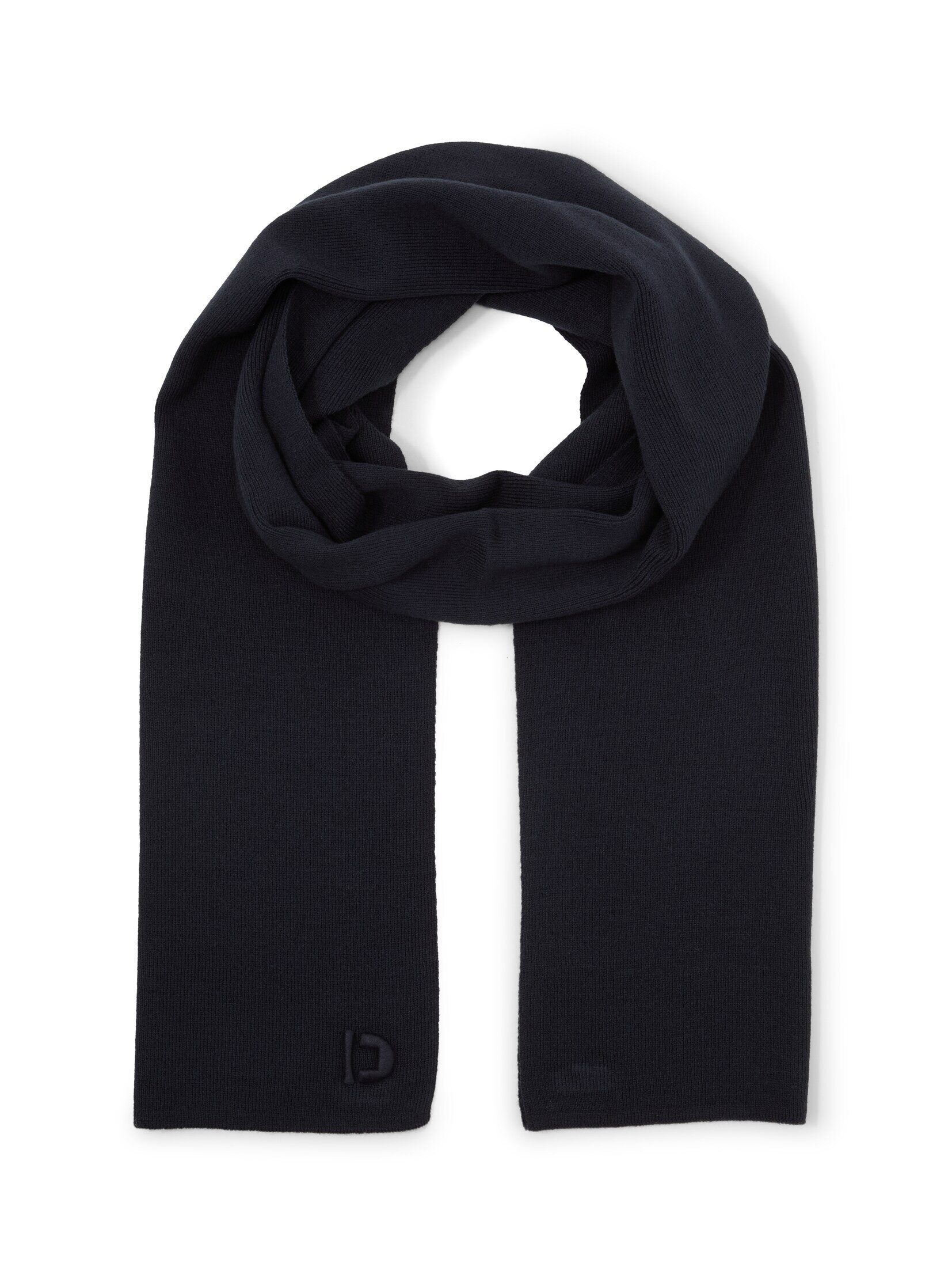 TOM TAILOR Denim Strickschal Accessoire, Basic Schal mit Logo-Stickerei