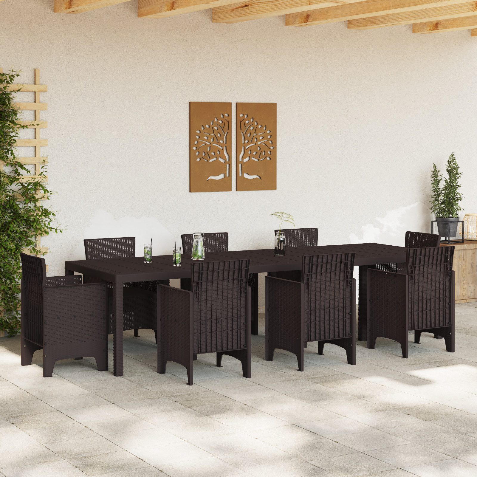 vidaXL Gartentisch Gartentisch braun 300x100x73 cm günstig online kaufen
