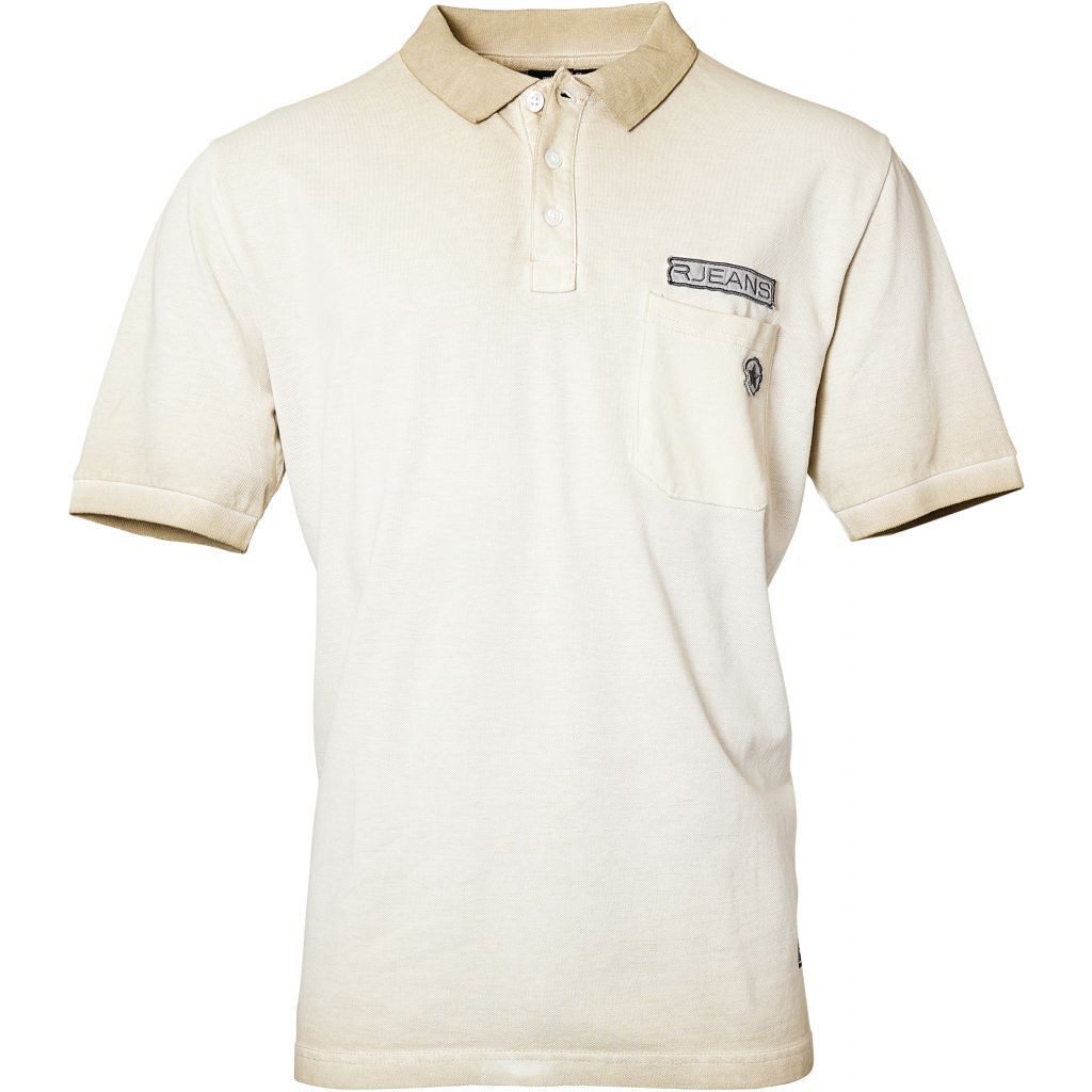 Poloshirt Trendiges Polo-Shirt von Replika Jeans in sand