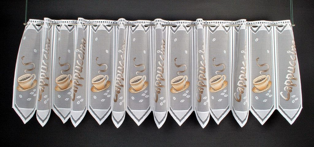 Gardinen Kranzusch Scheibengardine Cappuccino, Stangendurchzug, transparent günstig online kaufen