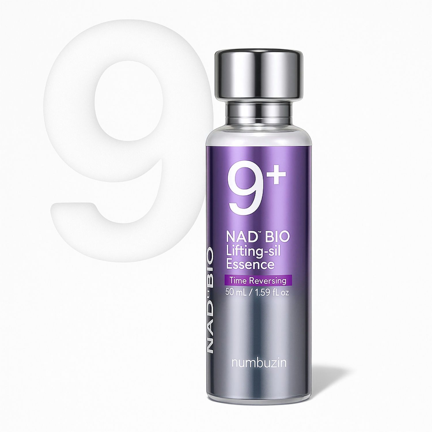 numbuzin Gesichtsserum No.9 NAD Bio Lifting-Sil Essence 50ml – straffende Bio-Essence mit Peptidkomplex, NAD-Coenzym, Niacinamide & Antioxidantien –, für glatter wirkende Haut, mehr Elastizität und gepflegtes Hautbild
