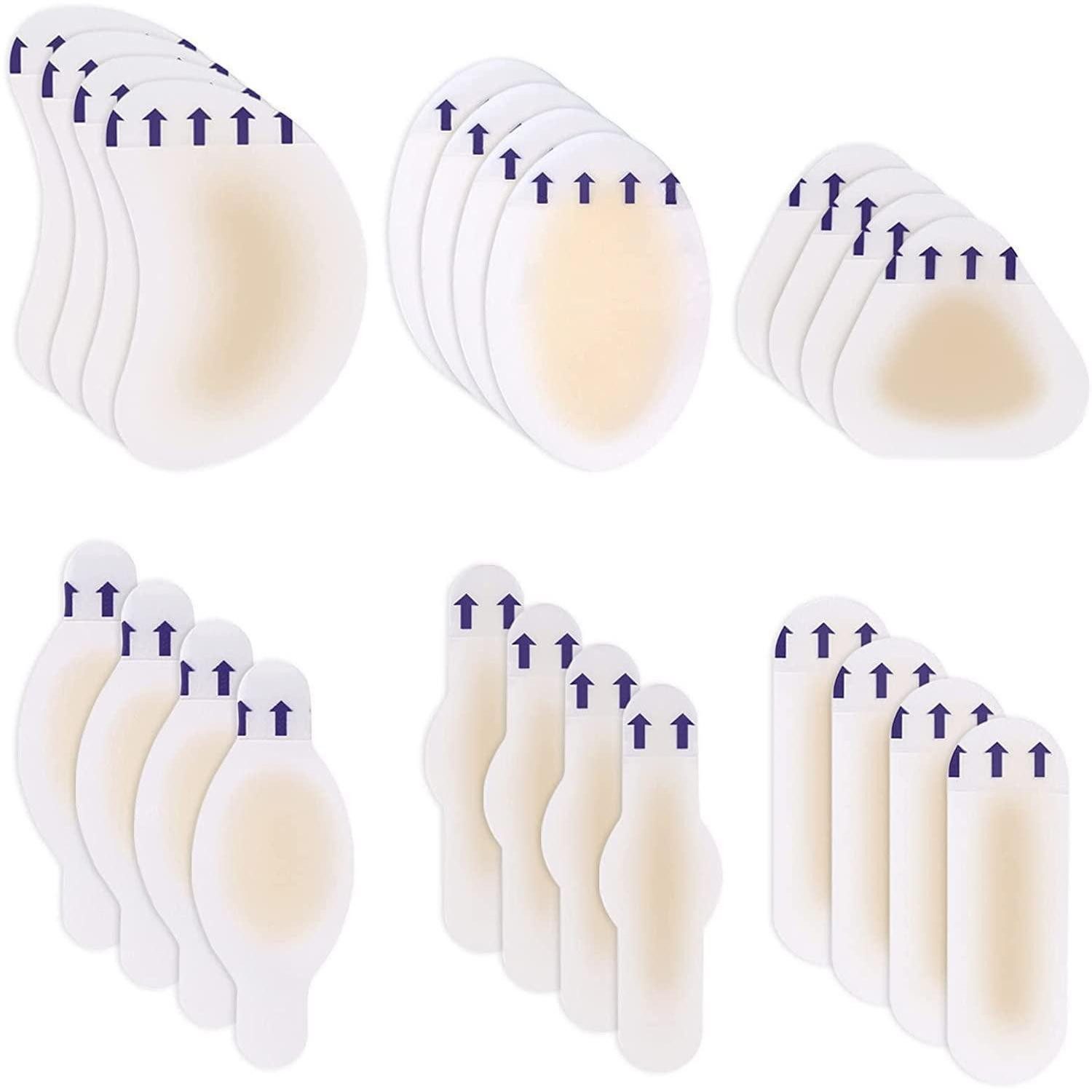 LuxusKollektion Blasenpflaster Blasenpflaster 24 Stück Hydrokolloid Gel Fersenkissen für Fuß