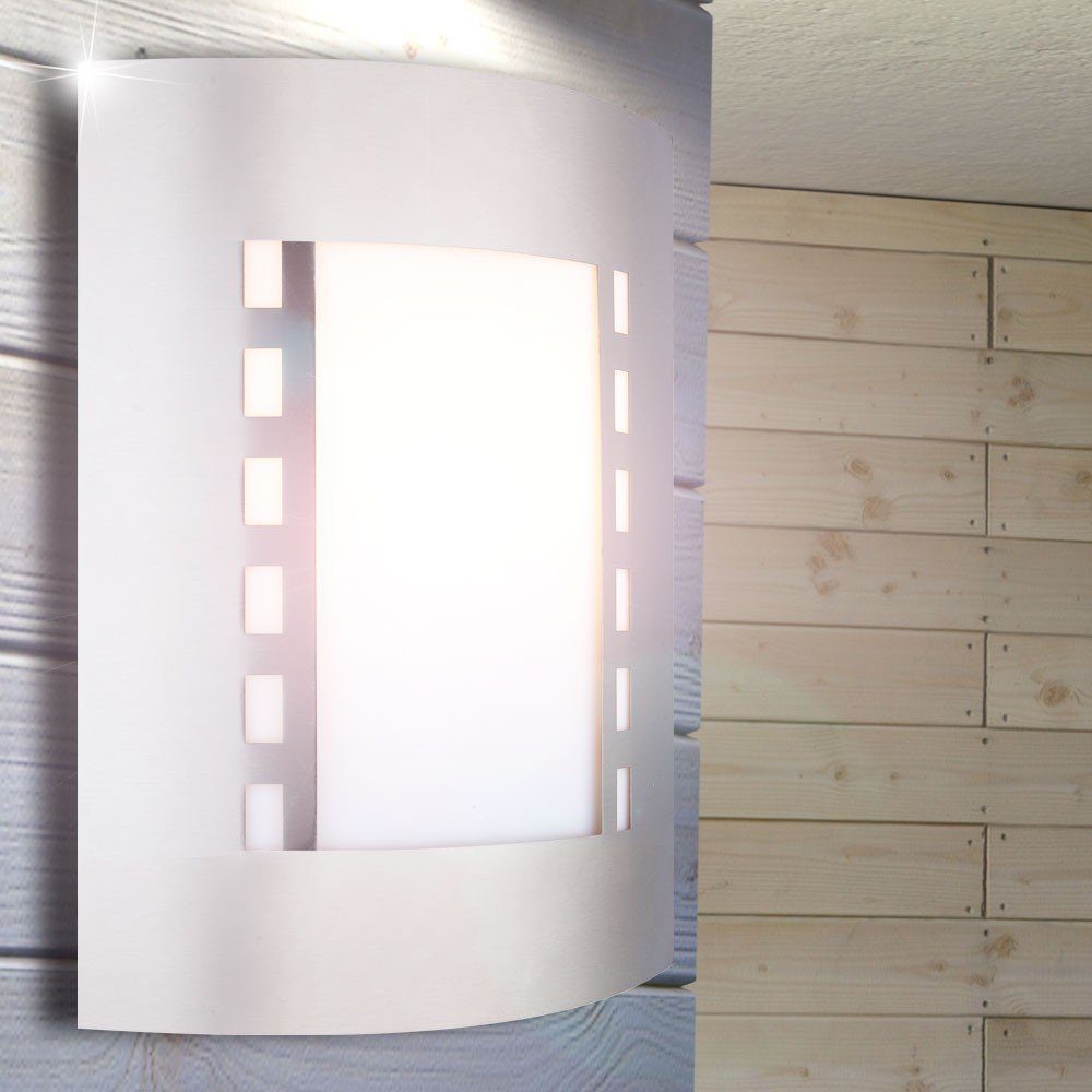 Edelstahl Leuchtmittel etc-shop Balkonleuchte inklusive, Wandleuchte Aussen Außen-Wandleuchte, Wandlampe Wand nicht