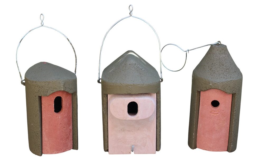 Schwegler Nistkasten Nisthöhlen Set in Grün 3 Vogelhöhlen Nisthilfen für kleine Gartenvögel