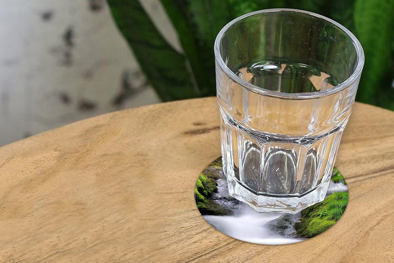 MuchoWow Glasuntersetzer Wasser - Getränkeuntersetzer, - 6-tlg., Gläser, Becher Tasse, Wasserfall, Natur für Tassenuntersetzer, Zubehör Korkuntersetzer