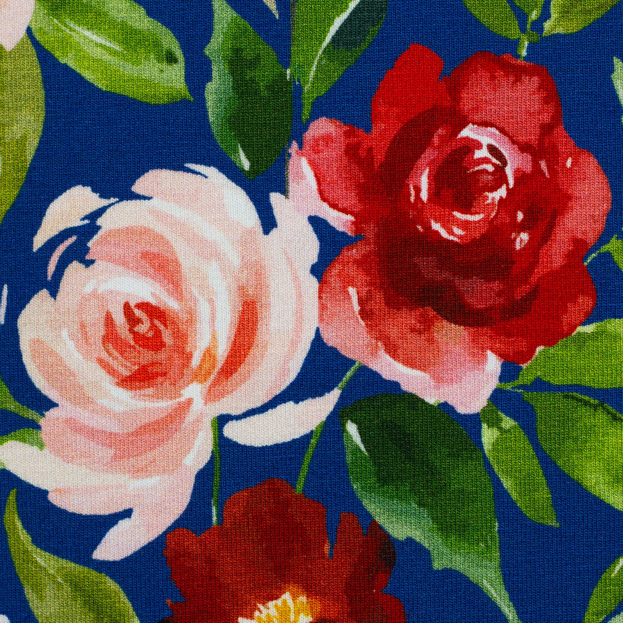 larissastoffe Stoff Jersey Stoff Baumwolljersey Swafing elastisch Blumen, Meterware, 50 cm x 150 cm