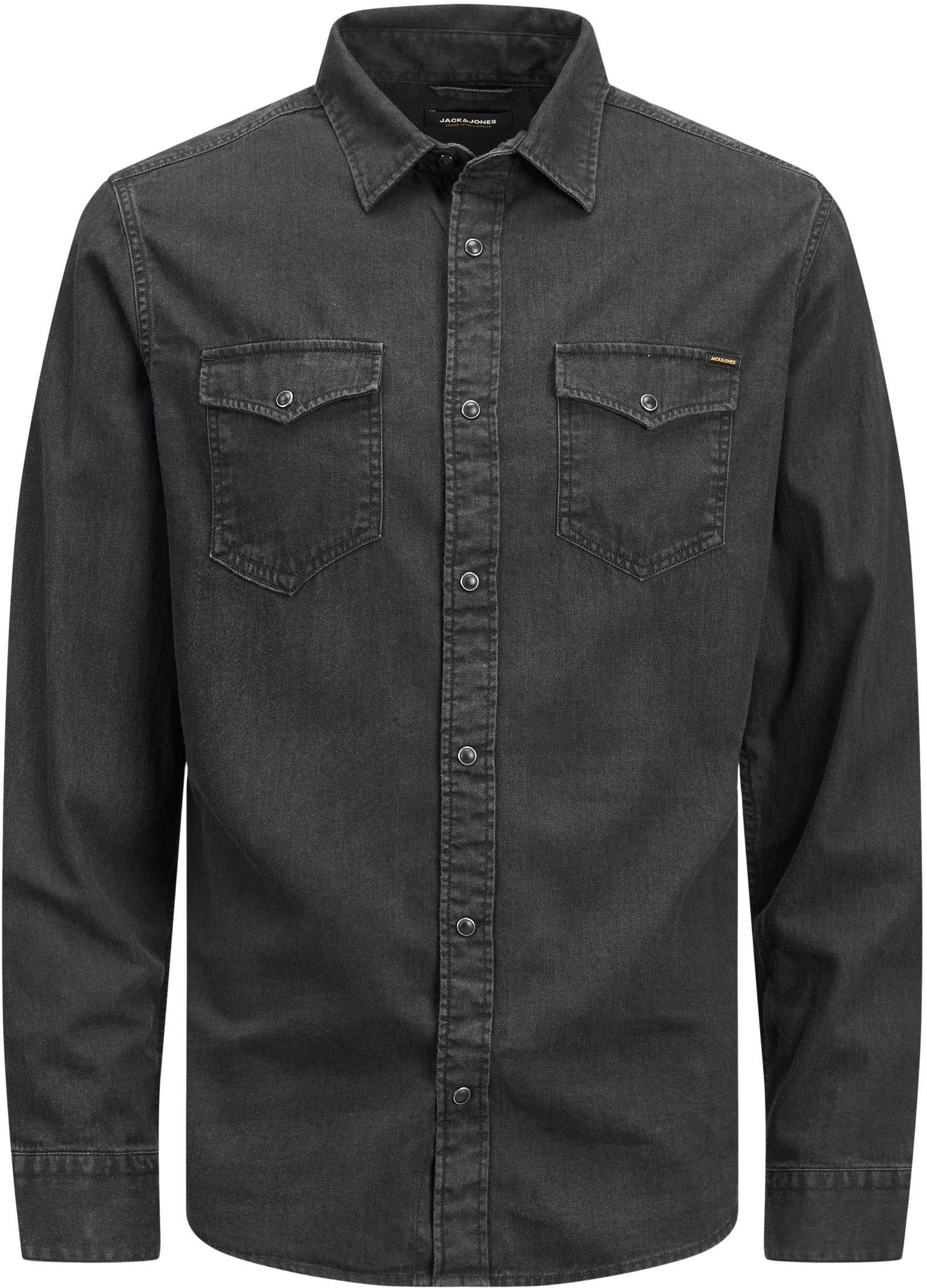 SHIRT NOOS JJESHERIDAN Black Junior Jones Jack Denim Jeanshemd L/S JNR &