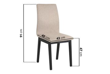 MOEBLO Stuhl Nelko 1 (Polsterstühle, Holzstühle, Esszimmerstühle, Stühle kaufen, Massivholz), (BxHxT): 43x91x40 cm