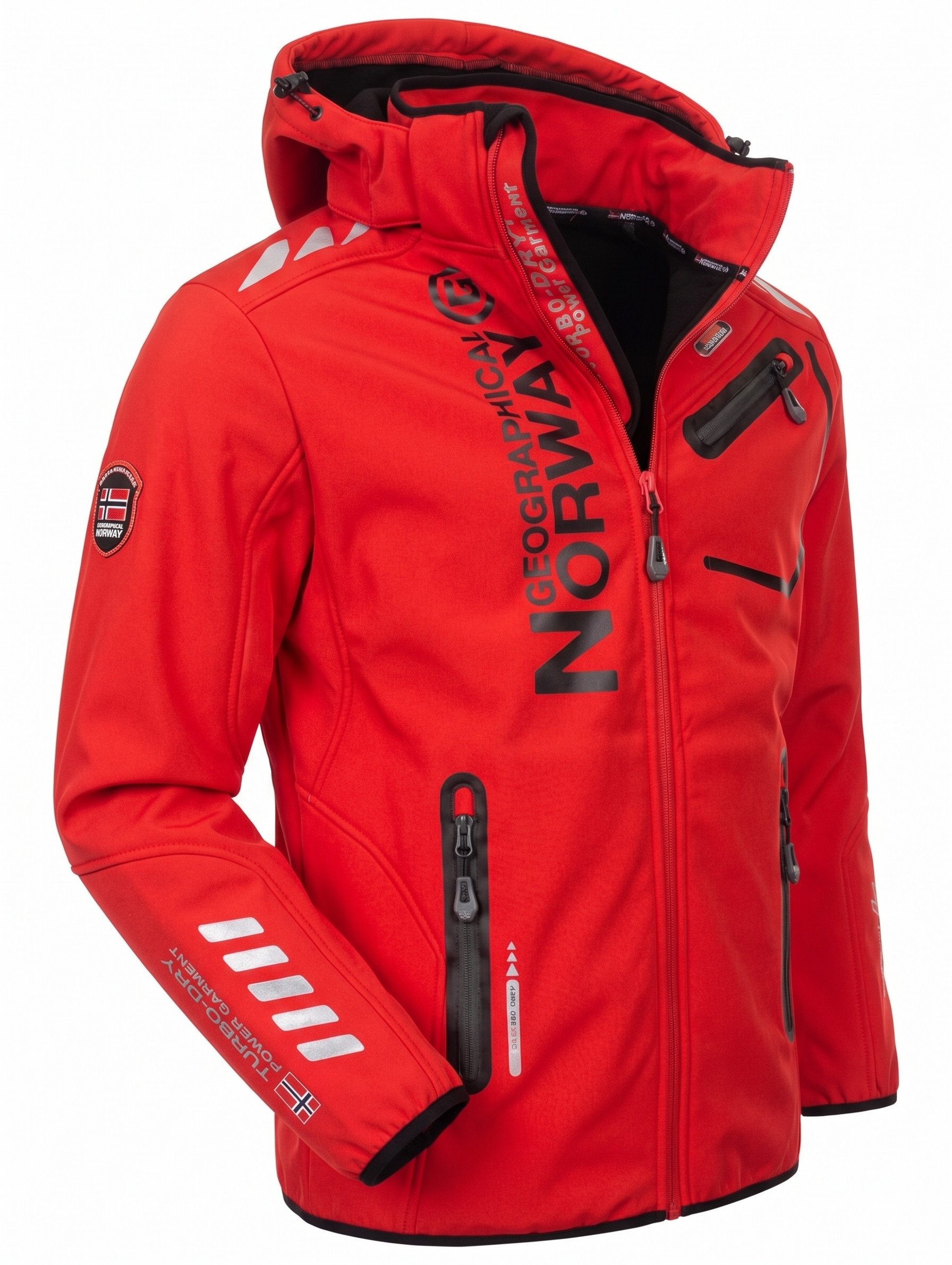 Geographical Norway Softshelljacke Herren Herbst Winter Jacke Softshell Outdoor Übergangsjacke (Packung, 1-St) Mit Kaputze S Bis 7XL