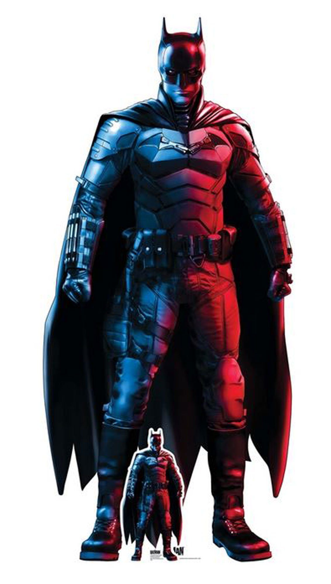 empireposter Dekofigur The Batman - Robert Pattinson - Red Blue - Pappaufsteller in Lebensgröße 90x195 cm | Dekofiguren