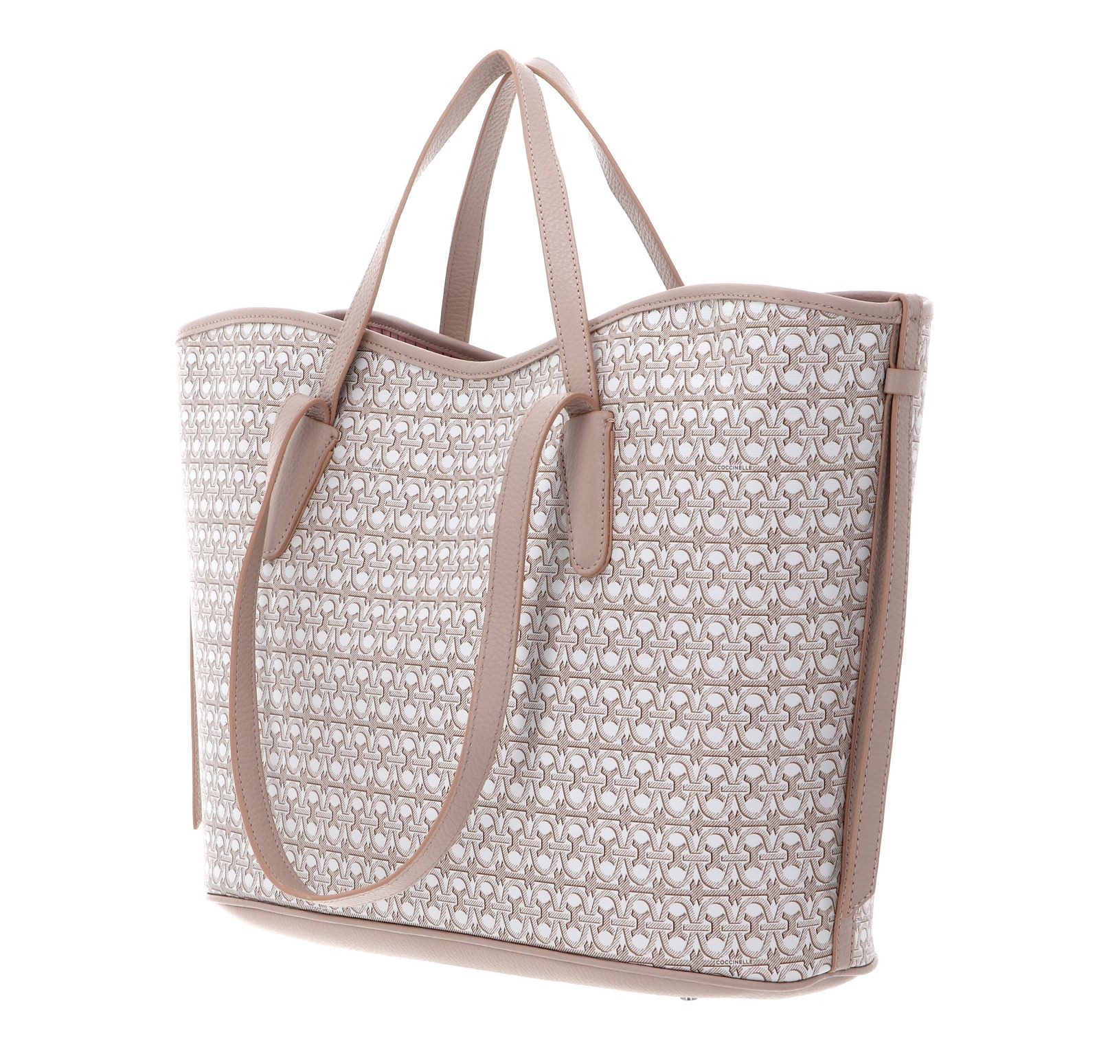 COCCINELLE Shopper Shopper Coated Monogram, aus echtem Rindsleder